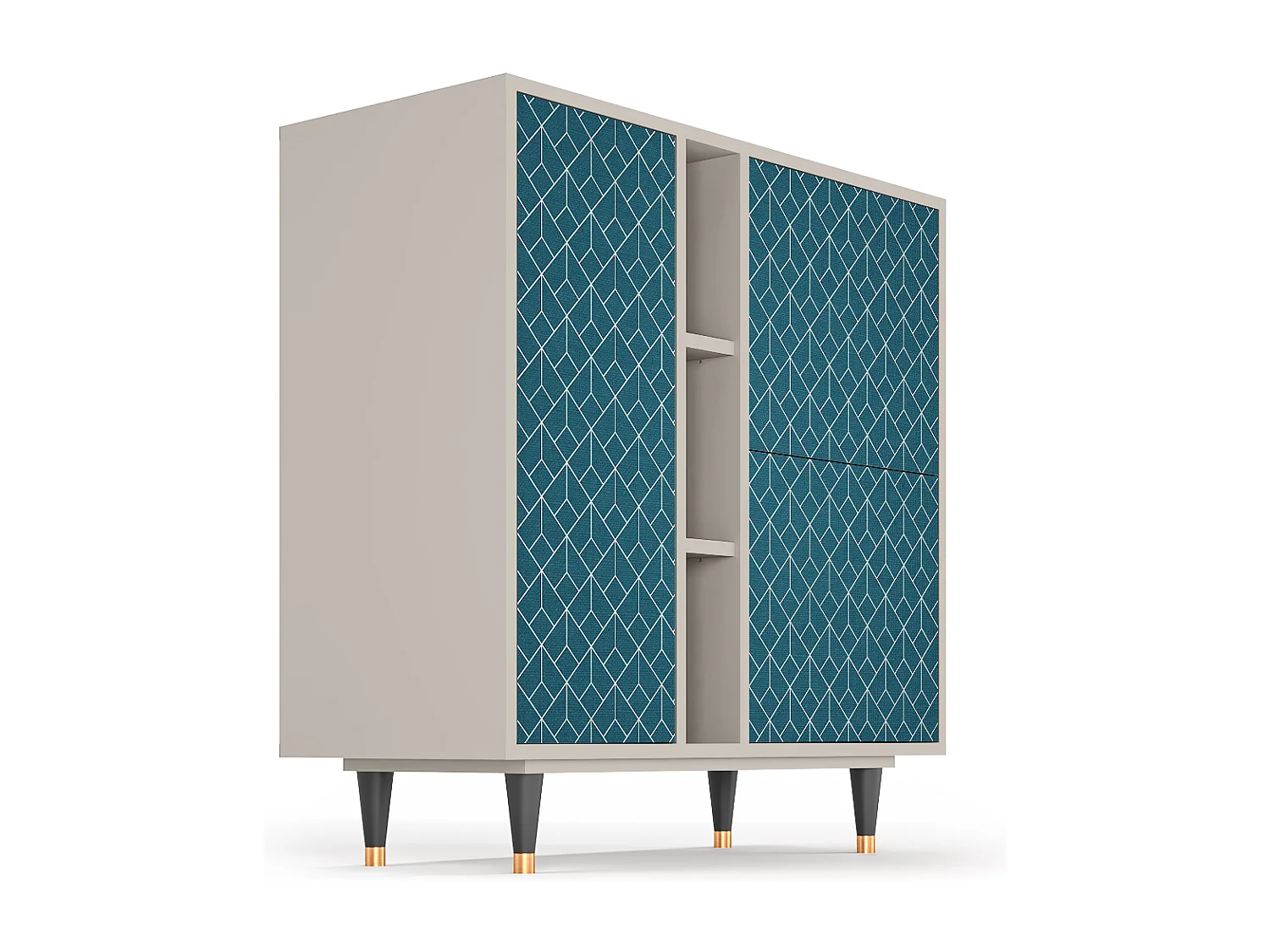 Dressoir - 94х96х41 cm - BS5 - Turquoise Geometry, Zand