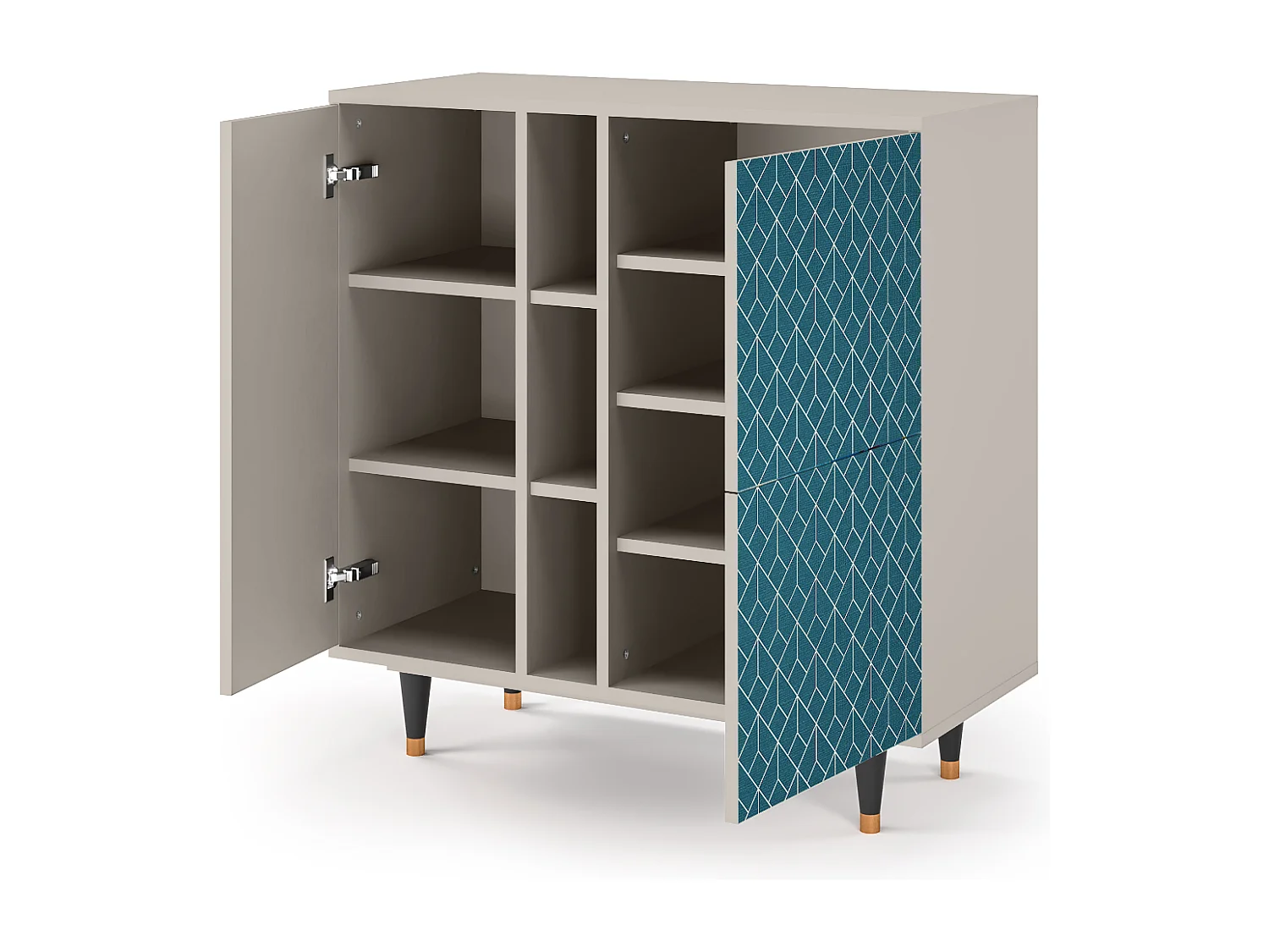 Dressoir - 94х96х41 cm - BS5 - Turquoise Geometry, Zand