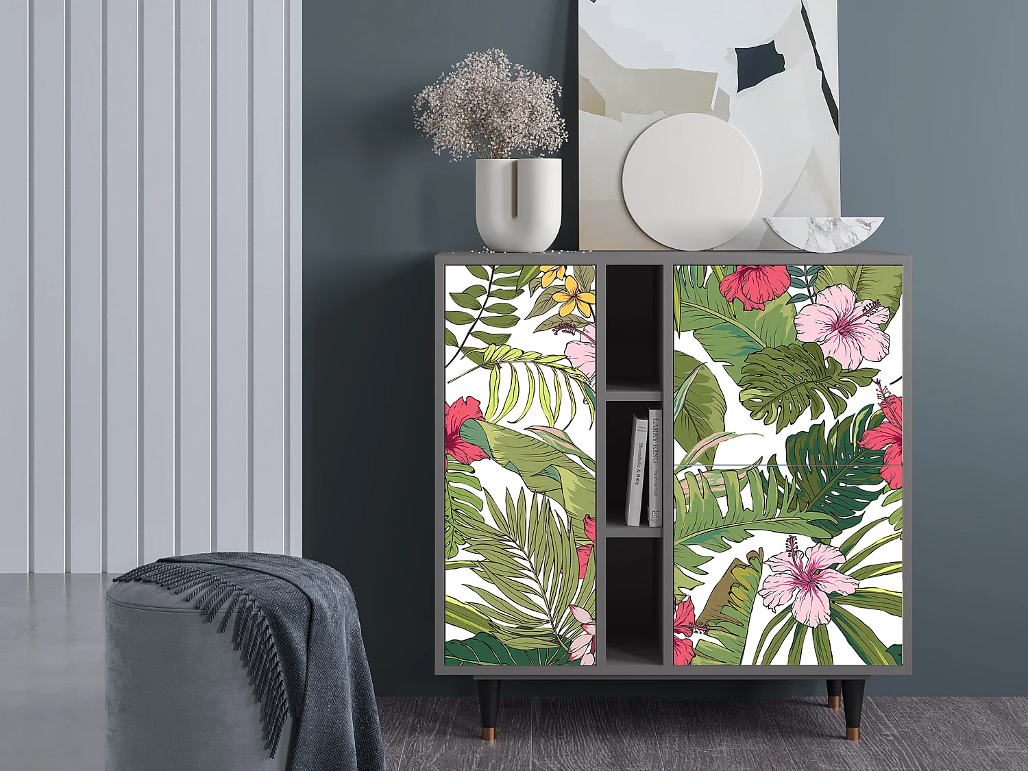 Buffet - 94х96х41 cm - BS5 - Verdant Tropics, Gris