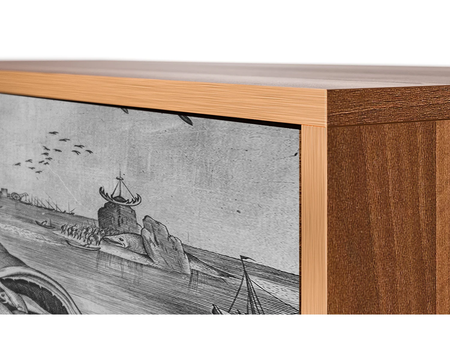 Buffet - 115х84х41 cm - S3 - Big Fish Eat Little, Noyer