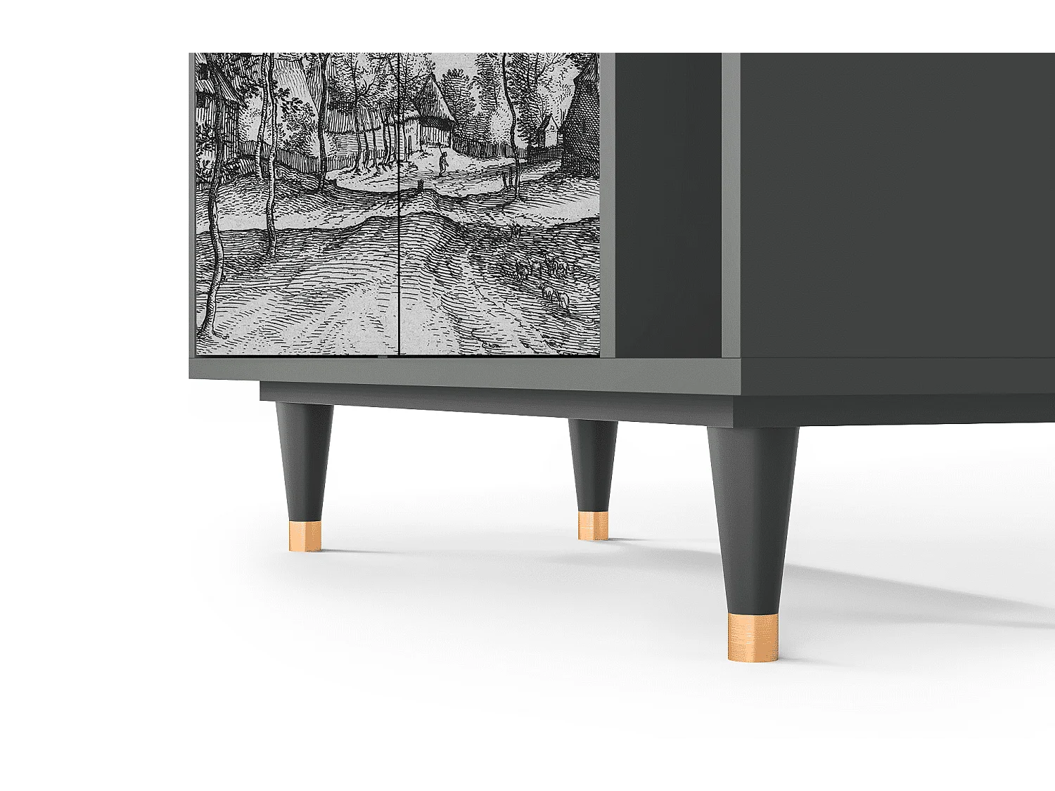 Dressoir - 96х110х41 cm - BS6 - Village Road, Antraciet