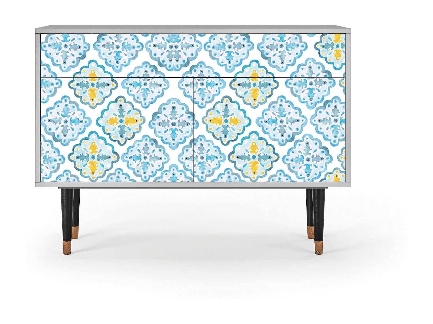 Kredens - 115x85x48 cm - BS4 - Portugese tiles, Szary