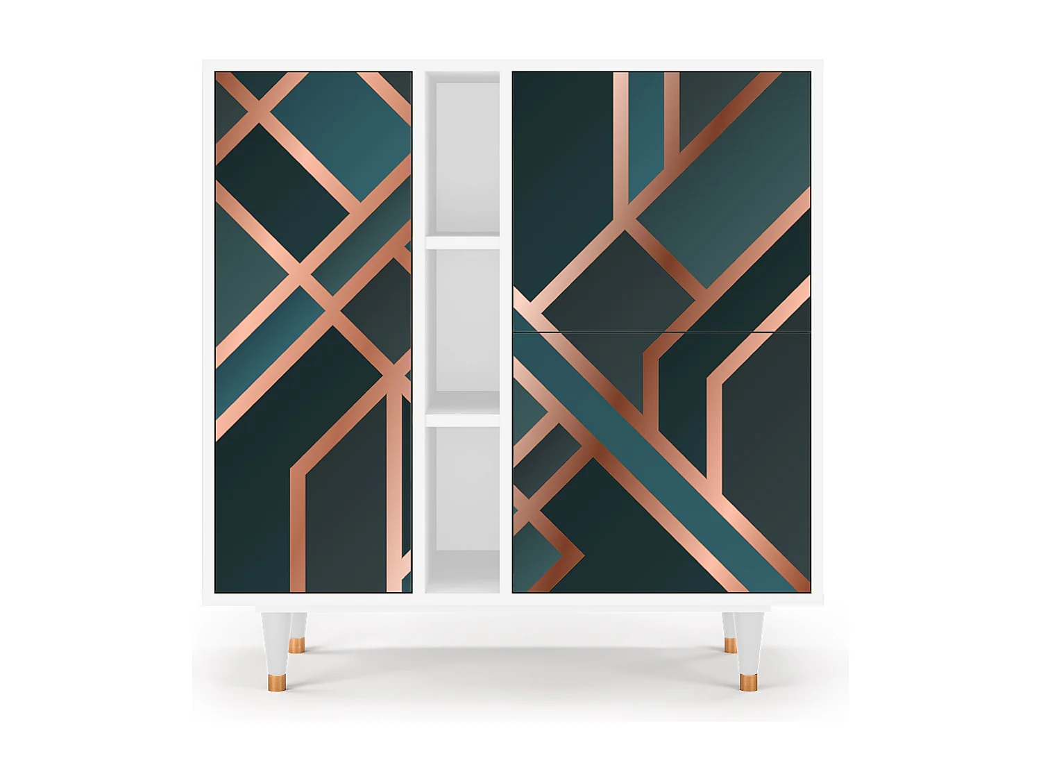 Aparador - 94х96х41 cm - BS5 - Bronze Crossroad, Branco