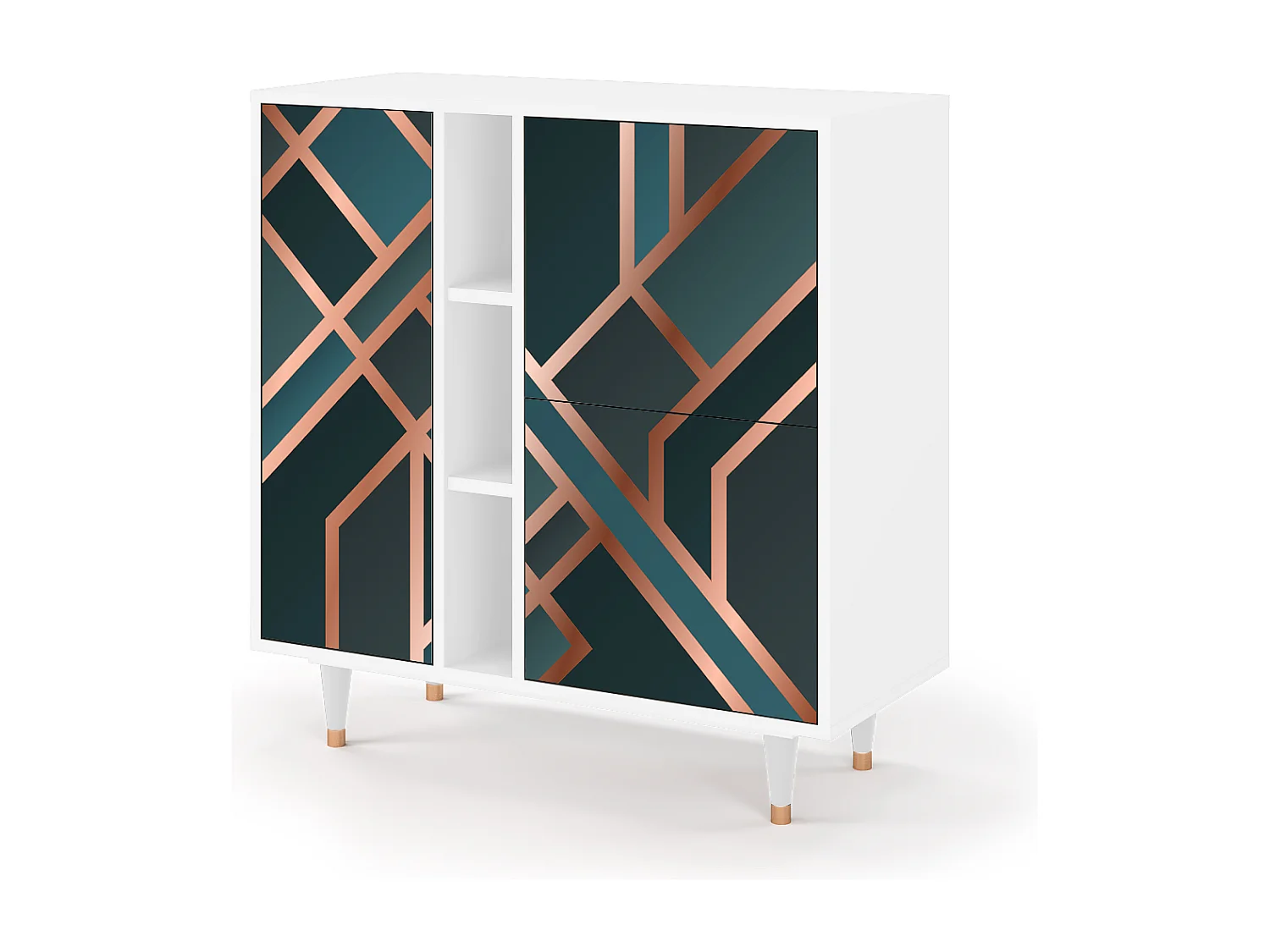 Aparador - 94х96х41 cm - BS5 - Bronze Crossroad, Branco