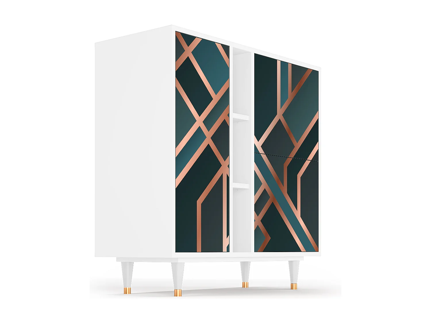 Aparador - 94х96х41 cm - BS5 - Bronze Crossroad, Branco