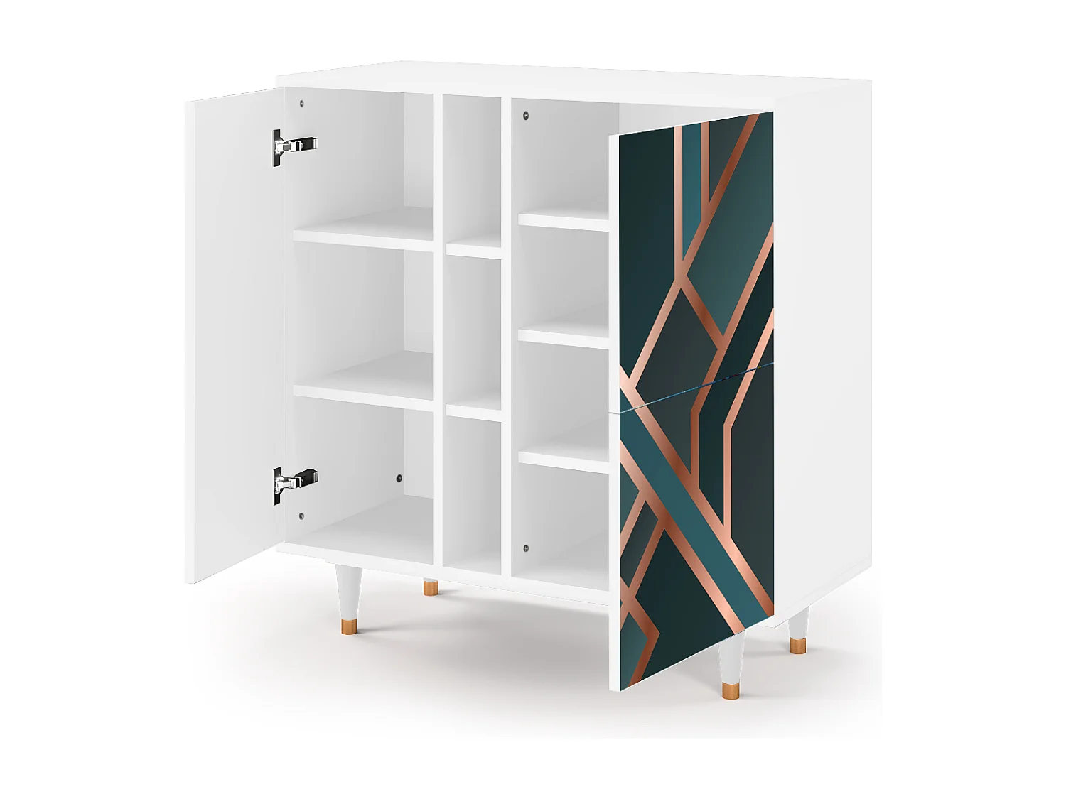 Aparador - 94х96х41 cm - BS5 - Bronze Crossroad, Branco