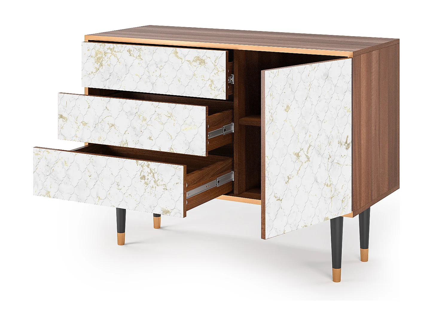 Credenza - 115х84х41 cm - S3 - Sweet Cotton, Noce