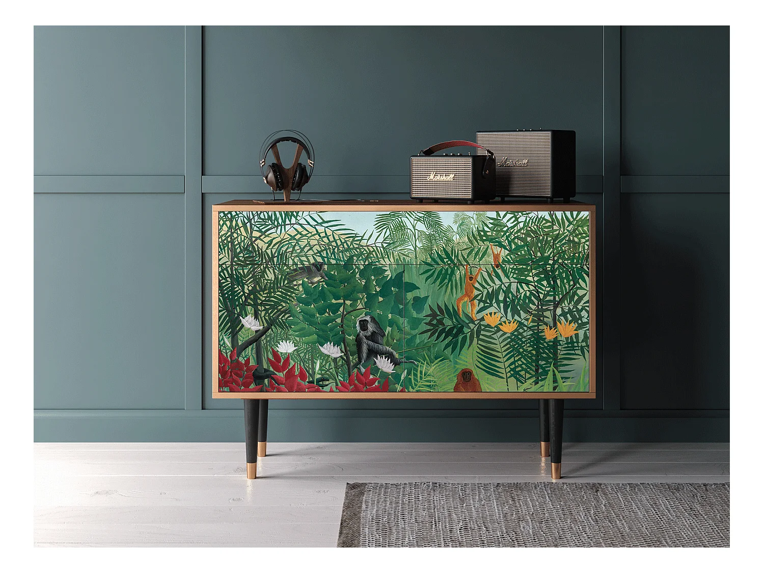 Buffet - 115x85x48 cm - BS4 - Jungles in Paris, Noyer