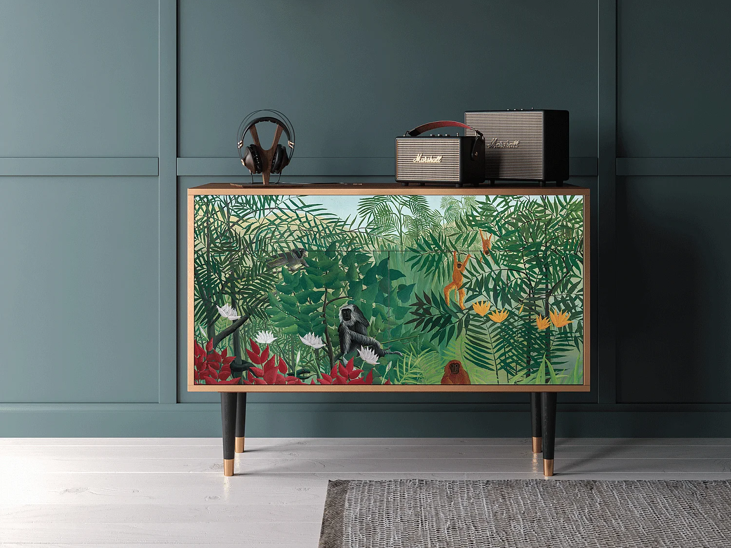 Buffet - 115x85x48 cm - BS4 - Jungles in Paris, Noyer