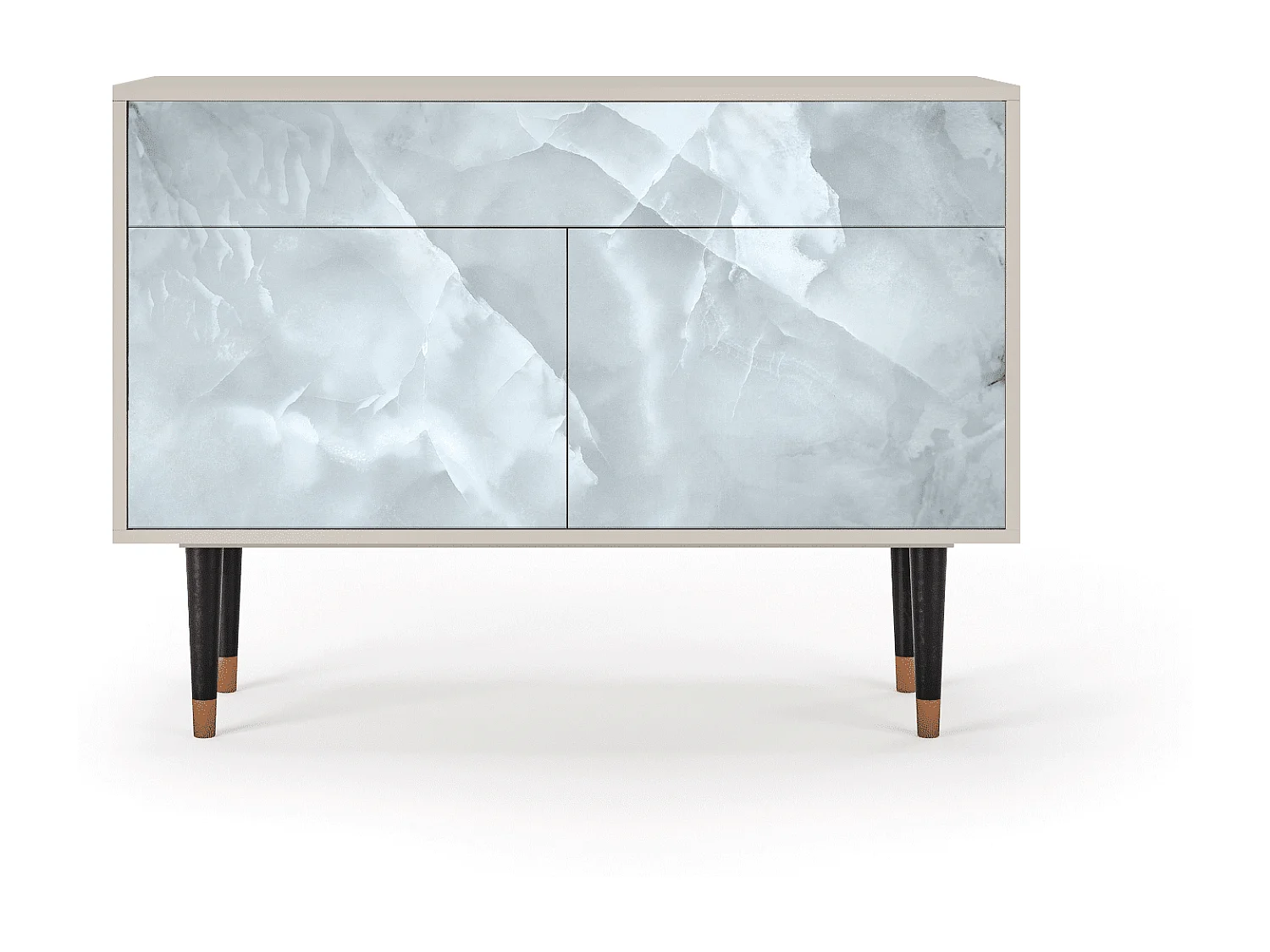 Kredens - 115x85x48 cm - BS4 - The Onyx, Piaskowy