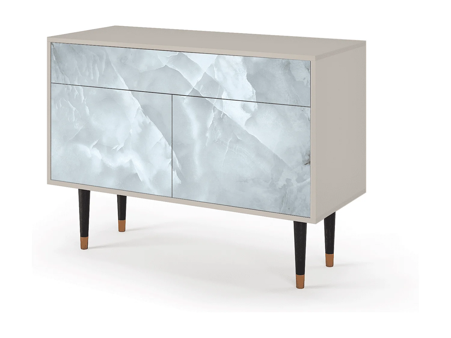 Kredens - 115x85x48 cm - BS4 - The Onyx, Piaskowy