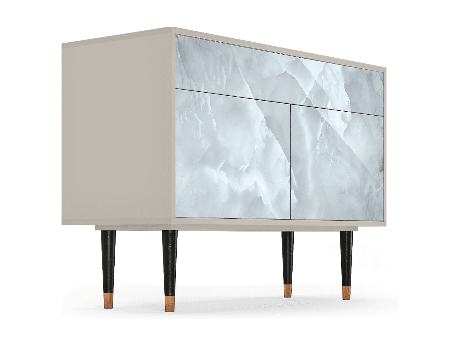 Kredens - 115x85x48 cm - BS4 - The Onyx, Piaskowy