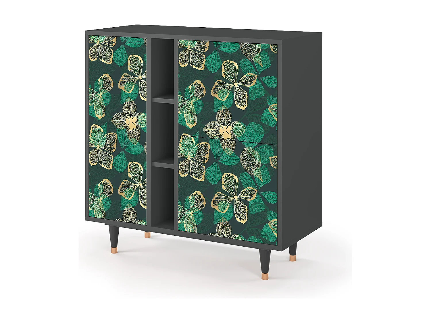 Credenza - 94х96х41 cm - BS5 - Green Flower, Antracite
