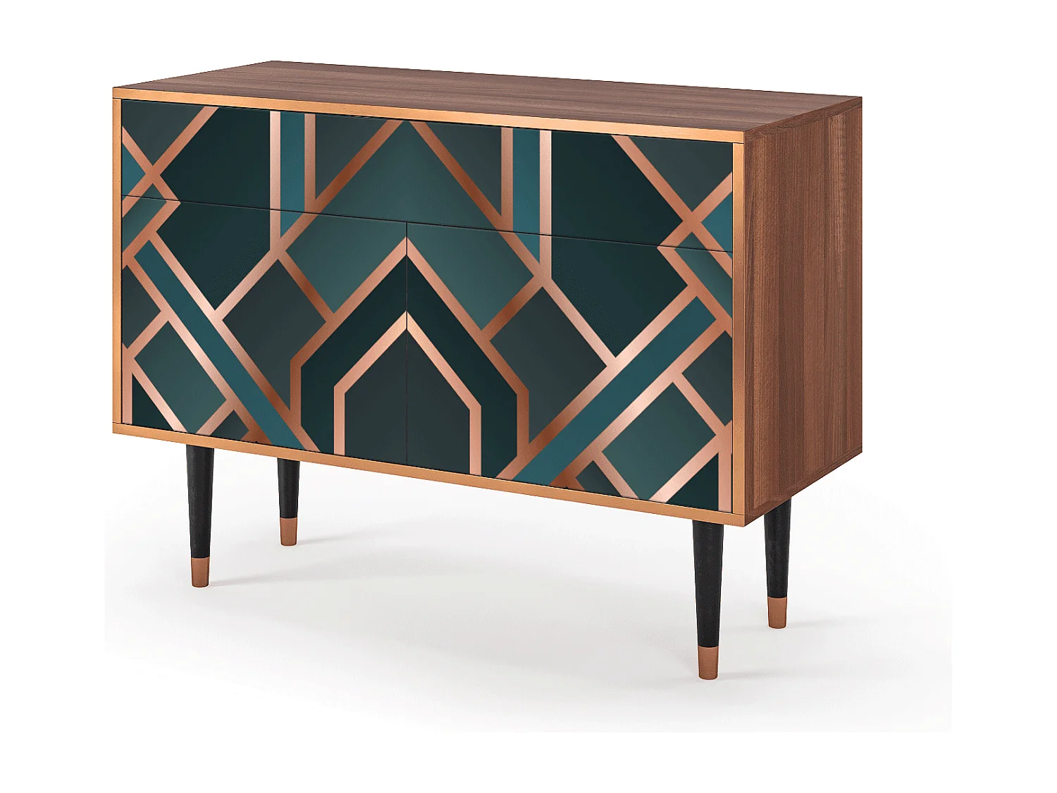 Sideboard - 115x85x48 cm - BS4 - Bronze Crossroad, Walnuss