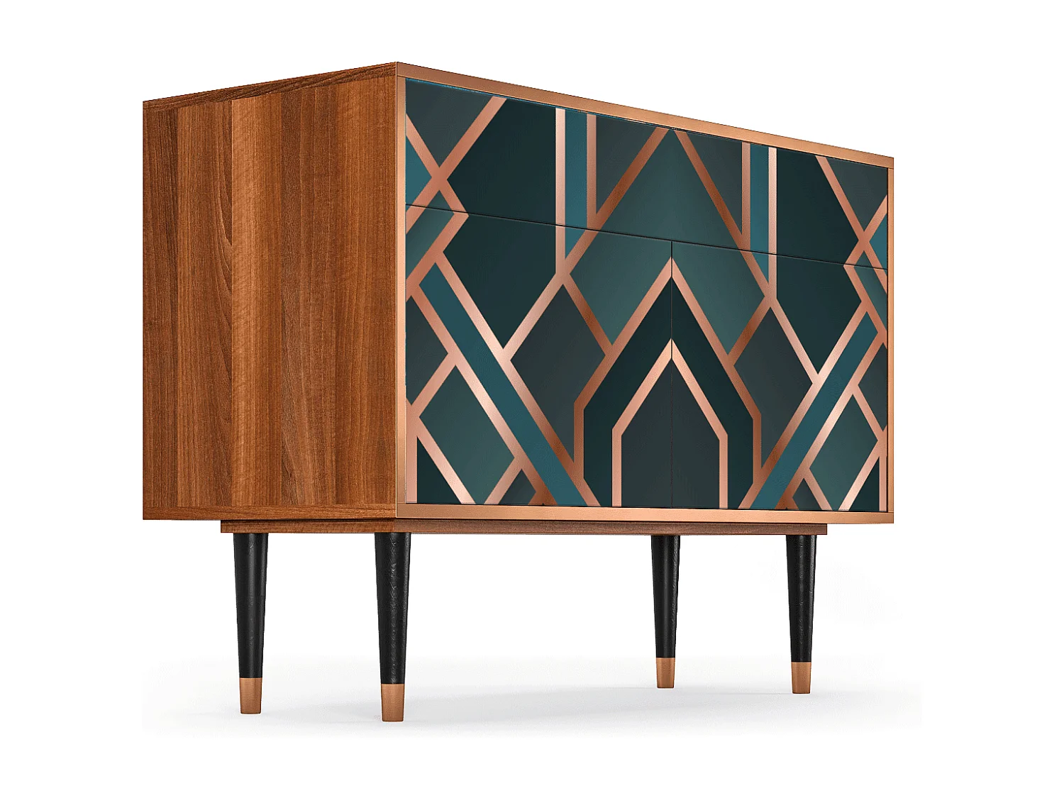 Sideboard - 115x85x48 cm - BS4 - Bronze Crossroad, Walnuss