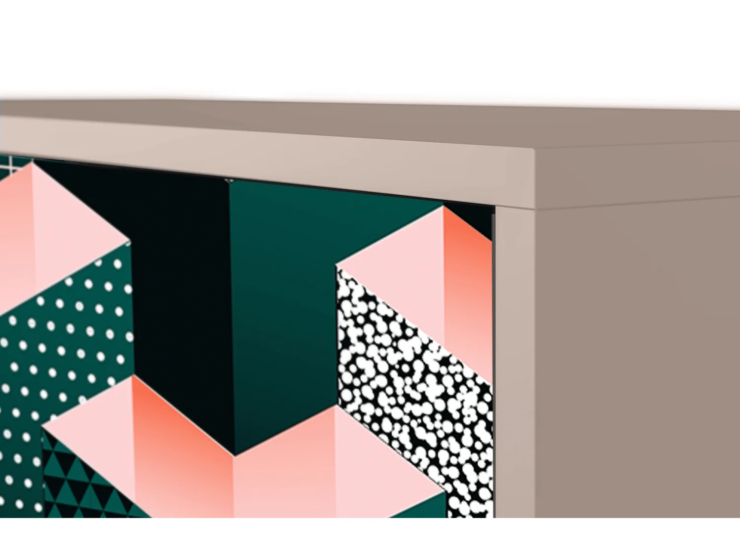 Credenza - 115х84х41 cm - S3 - Geometric Madness, Latte