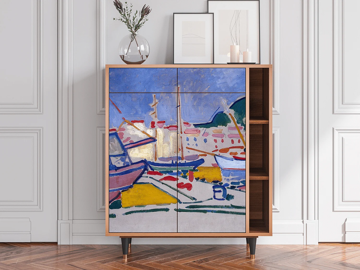 Sideboard - 96х110х41 cm - BS6 - The Port of Collioure , Walnuss