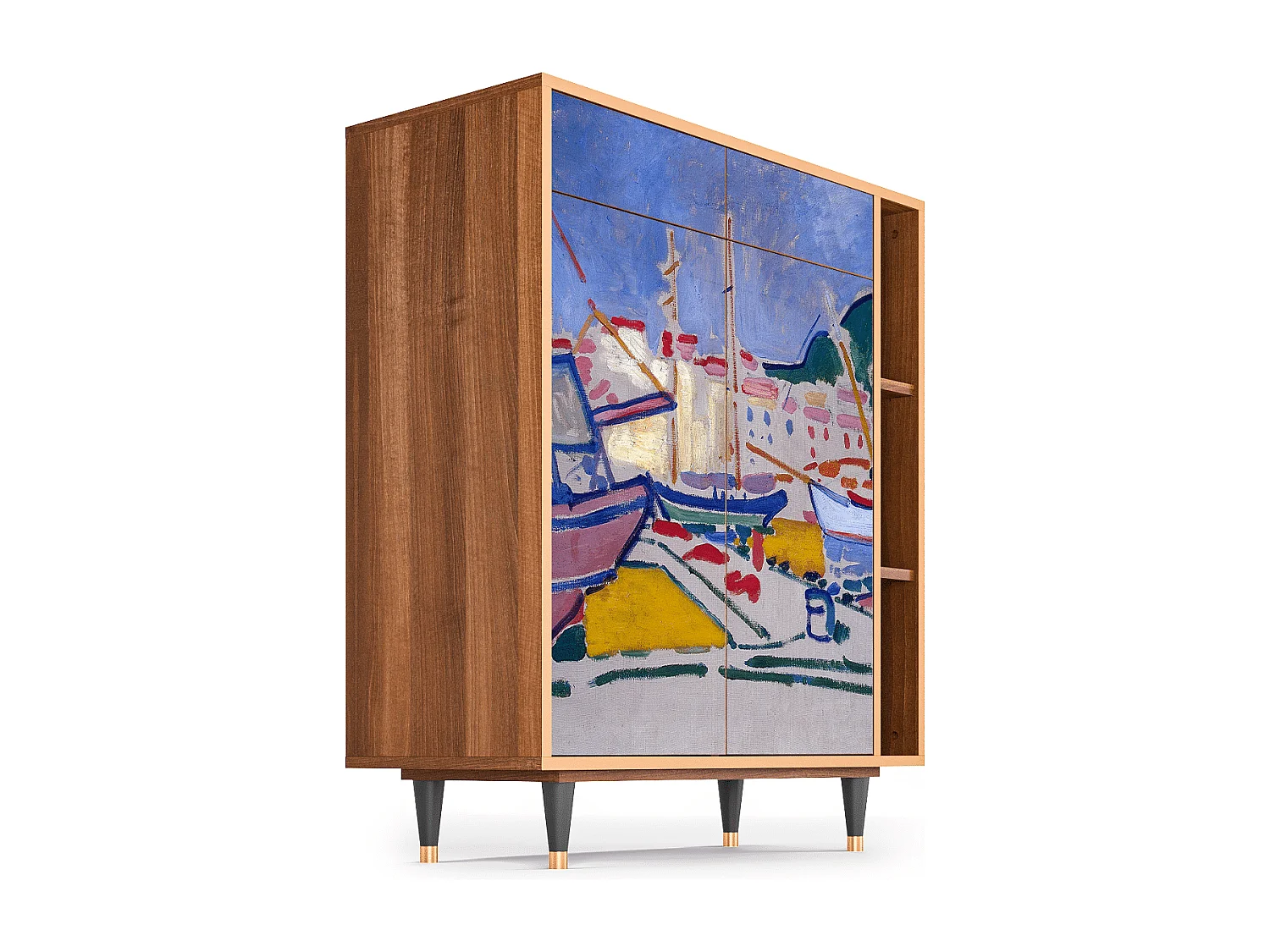 Sideboard - 96х110х41 cm - BS6 - The Port of Collioure , Walnuss
