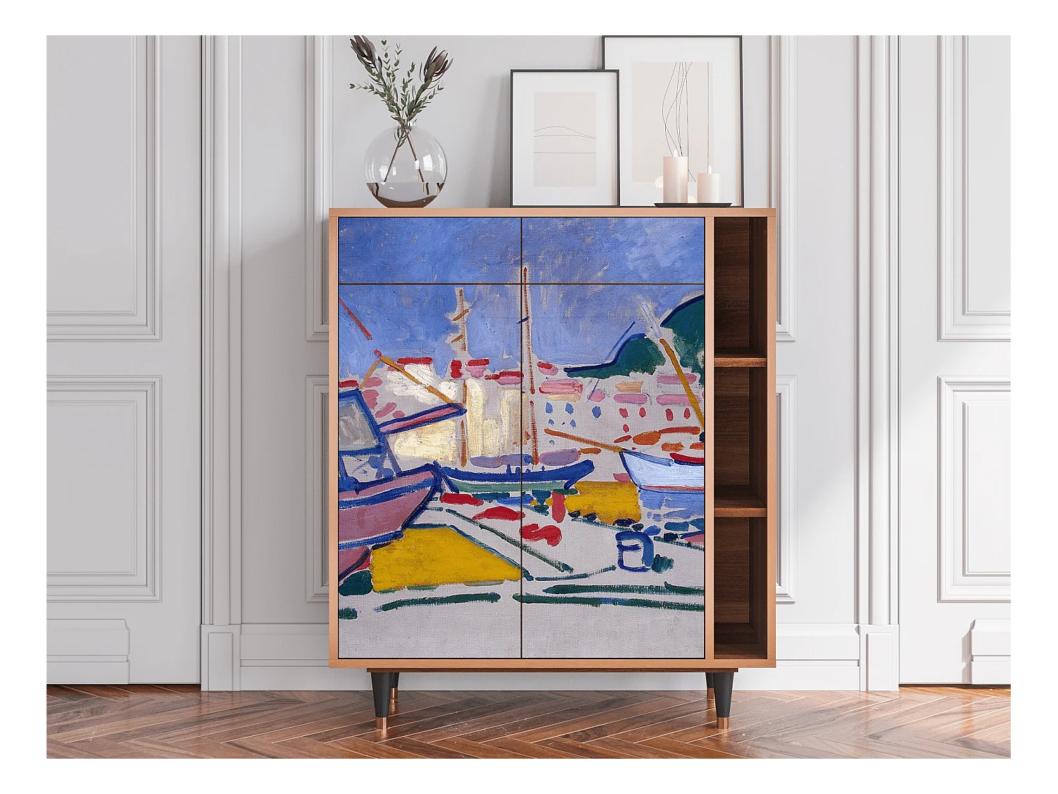 Buffet - 96х110х41 cm - BS6 - The Port of Collioure , Noyer