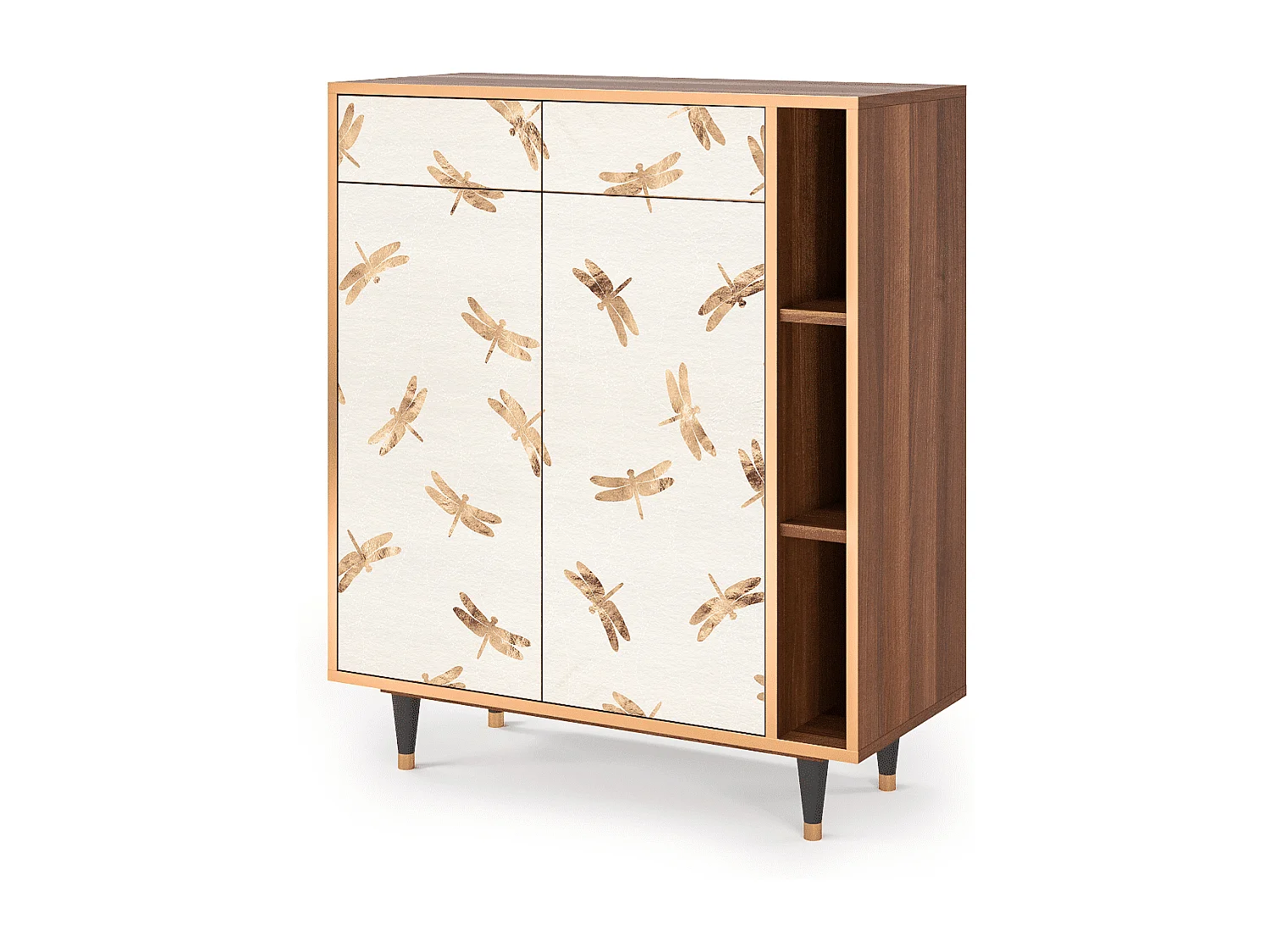 Aparador - 96х110х41 cm - BS6 - Nude Dragonflies, Nogal