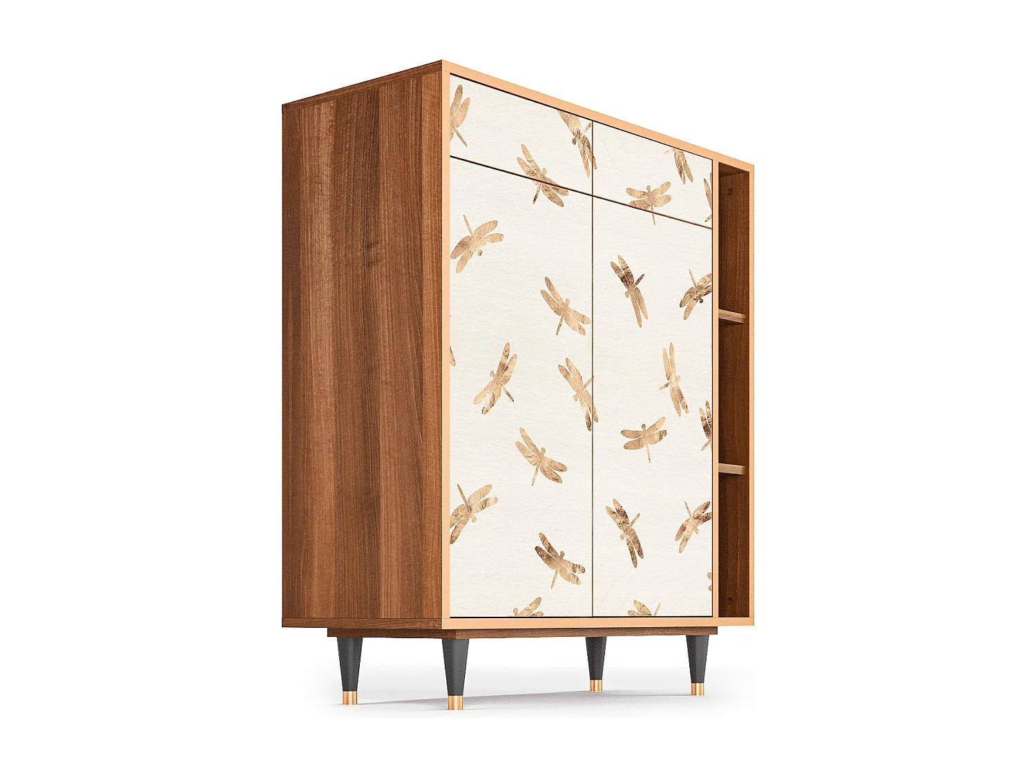 Aparador - 96х110х41 cm - BS6 - Nude Dragonflies, Nogal