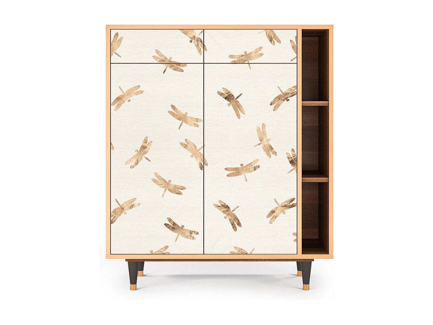 Dressoir - 96х110х41 cm - BS6 - Nude Dragonflies, Walnoot