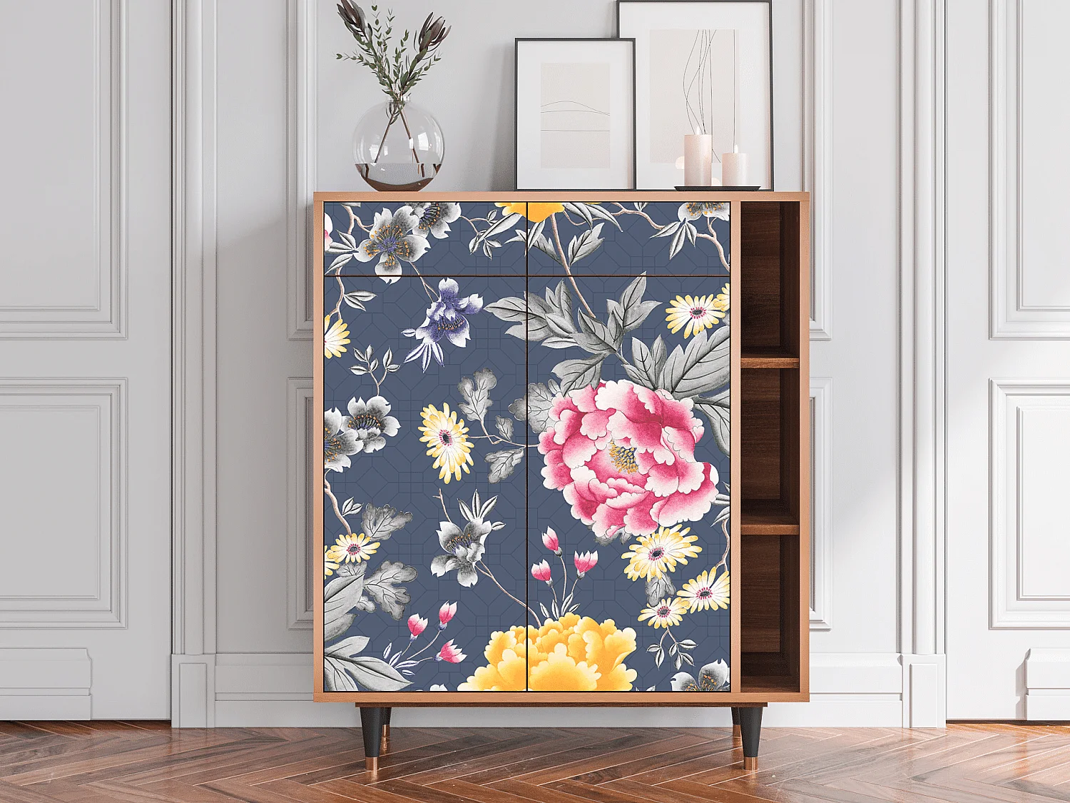 Buffet - 96х110х41 cm - BS6 - Dark Flower Bed, Noyer