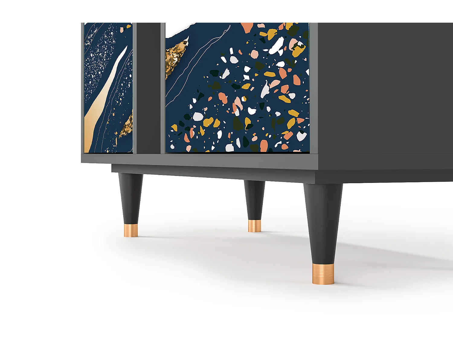 Kredens - 94х96х41 cm - BS5 - Nude Iceberg, Antracyt