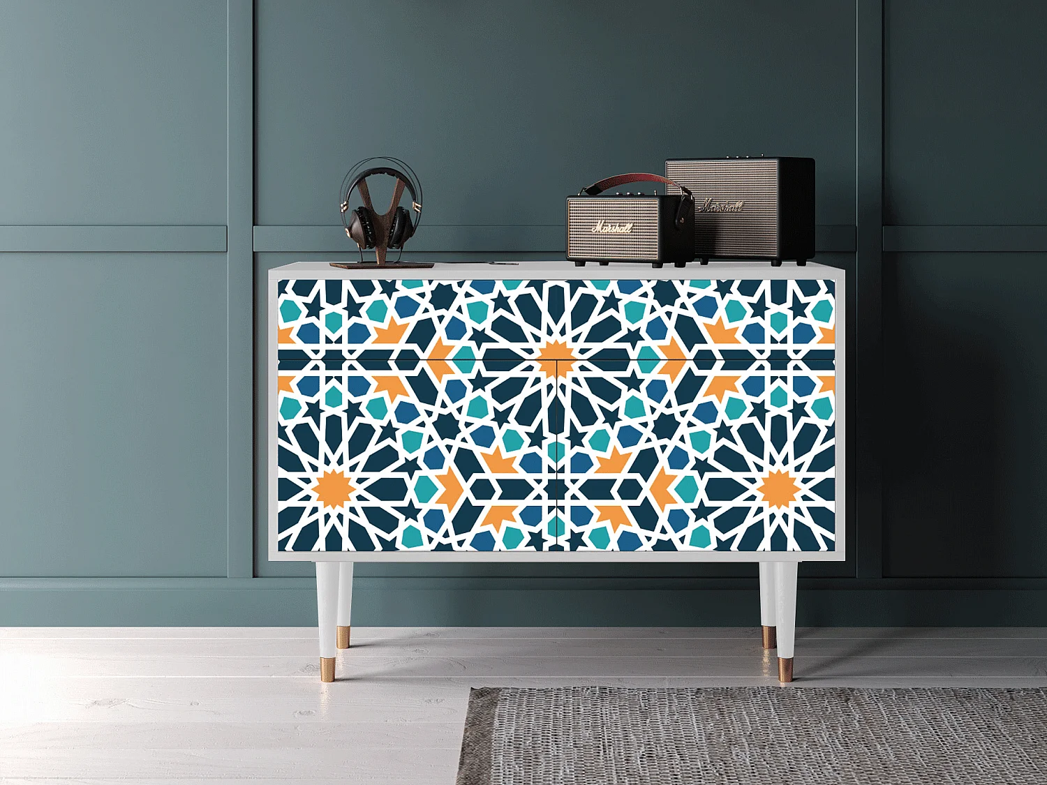 Aparador - 115x85x48 cm - BS4 - Kaleidoscope, Branco