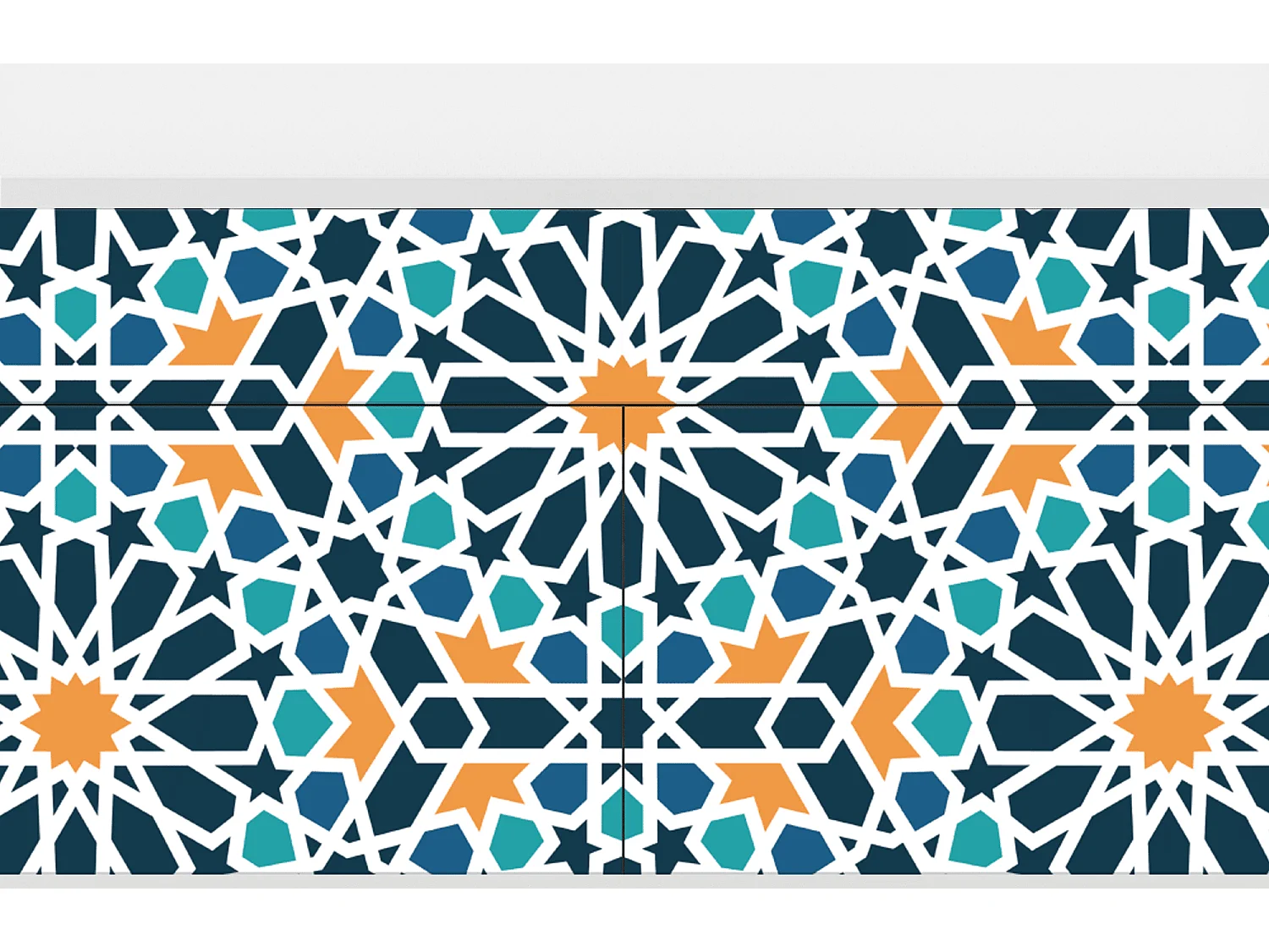 Kredens - 115x85x48 cm - BS4 - Kaleidoscope, Biały