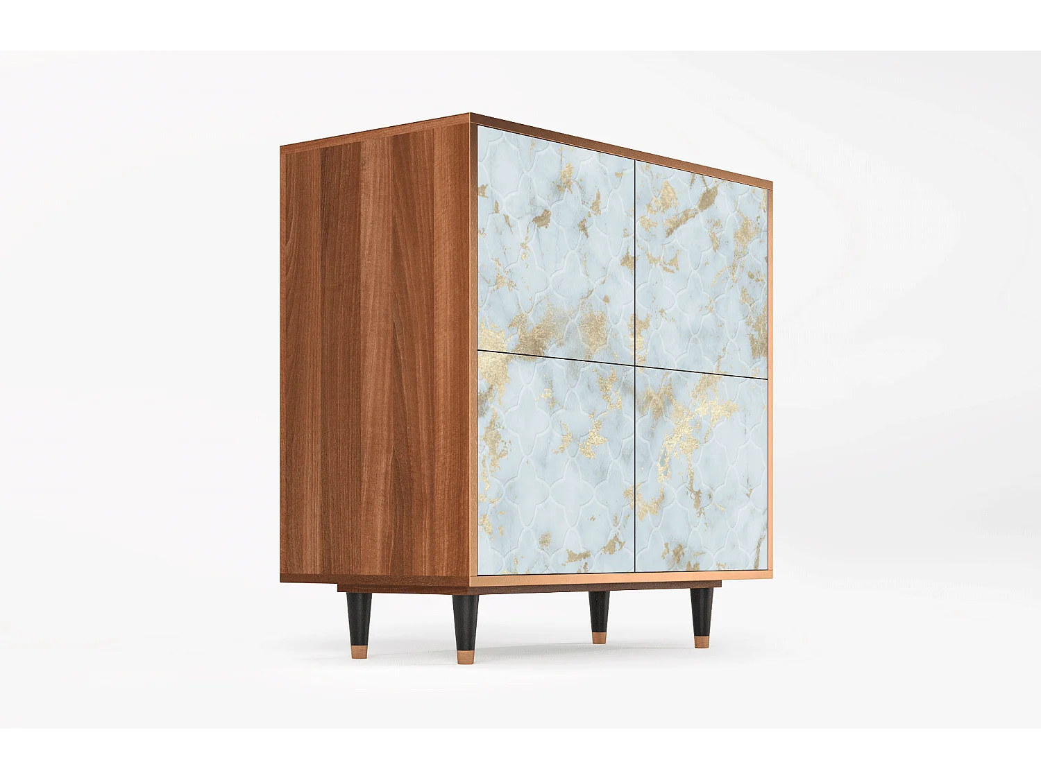 Sideboard - 94x96x48 cm - BS3 - Golden Waves, Walnuss