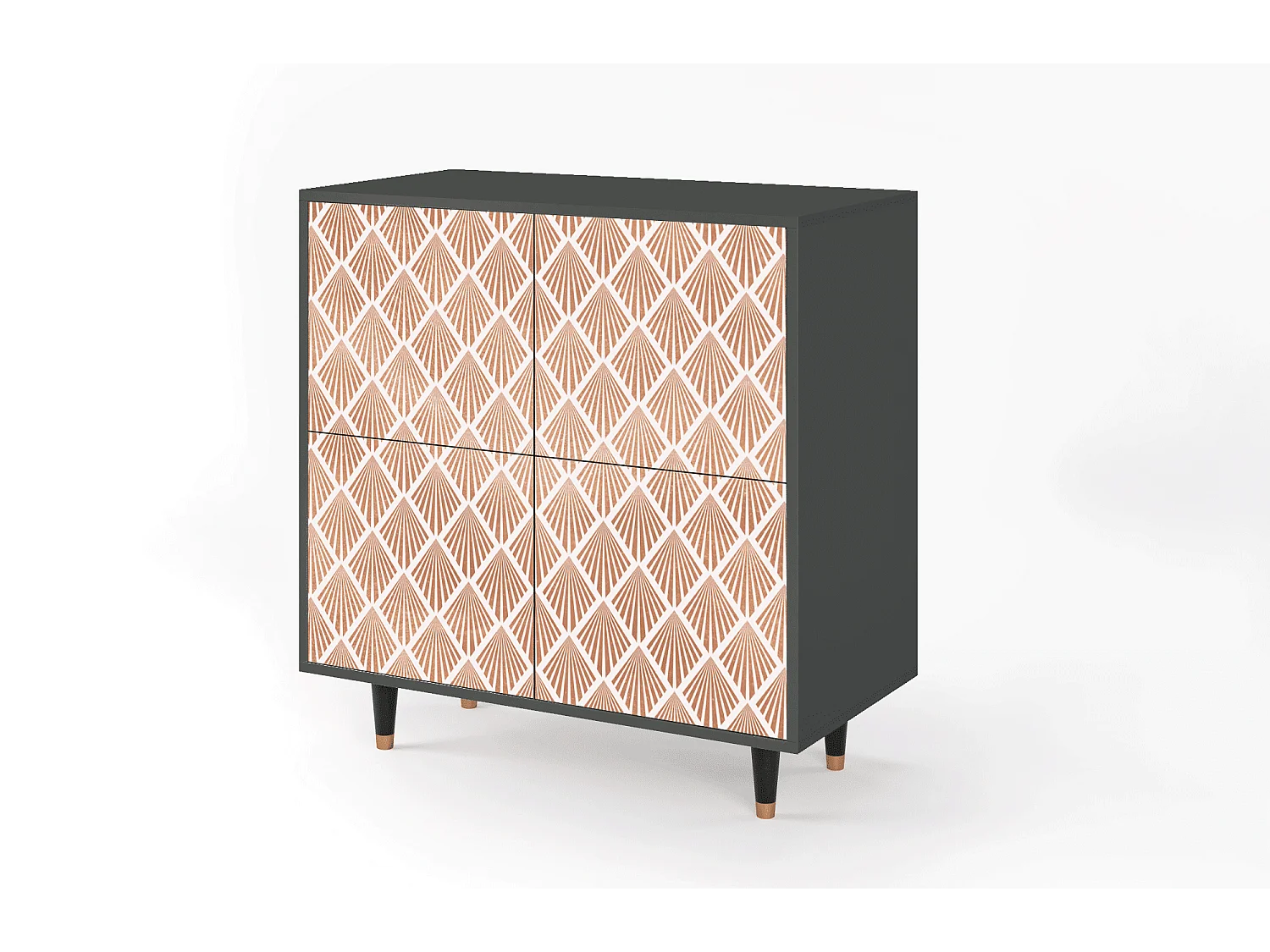 Dressoir - 94x96x48 cm - BS3 - Pastel Sunrise, Antraciet