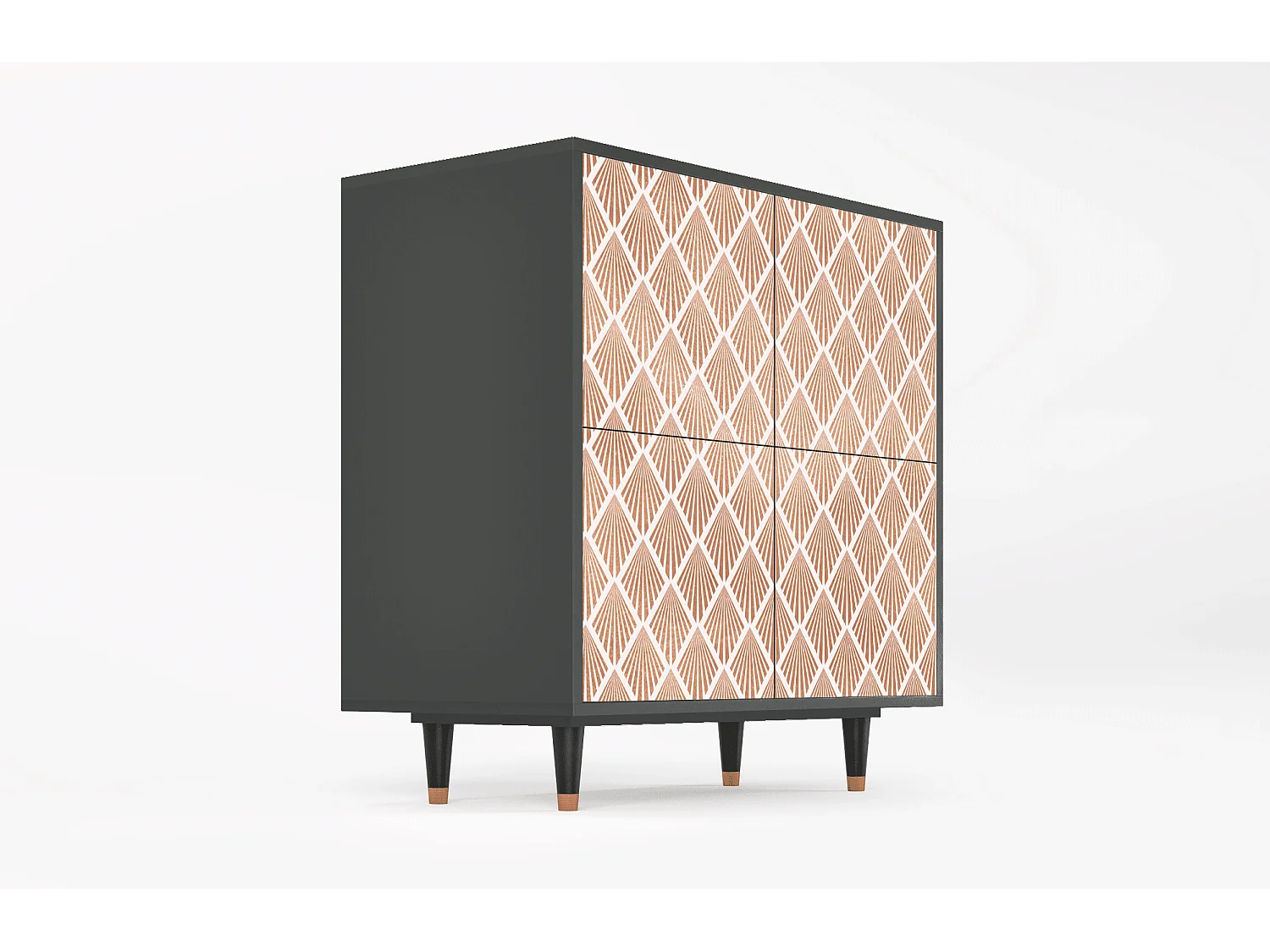 Dressoir - 94x96x48 cm - BS3 - Pastel Sunrise, Antraciet