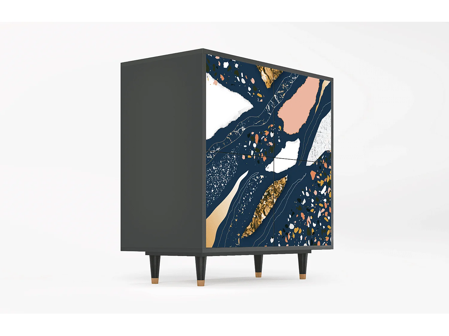 Buffet - 94x96x48 cm - BS3 - Nude Iceberg, Anthracite