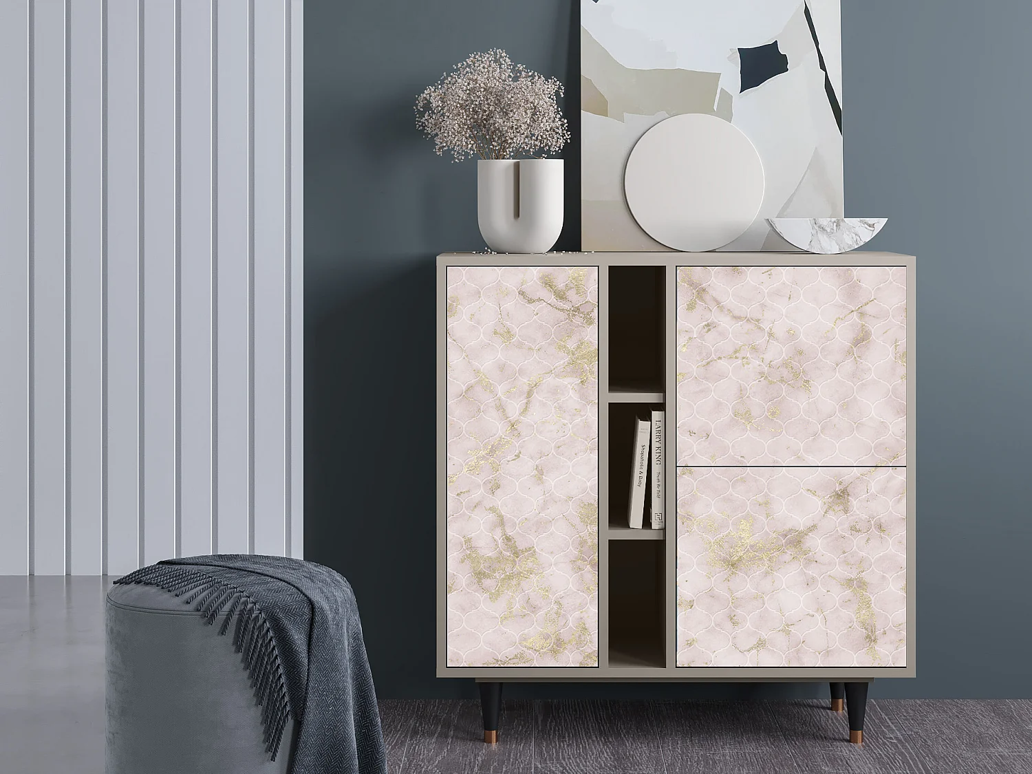 Credenza - 94х96х41 cm - BS5 - Dirty Roses, Sabbia