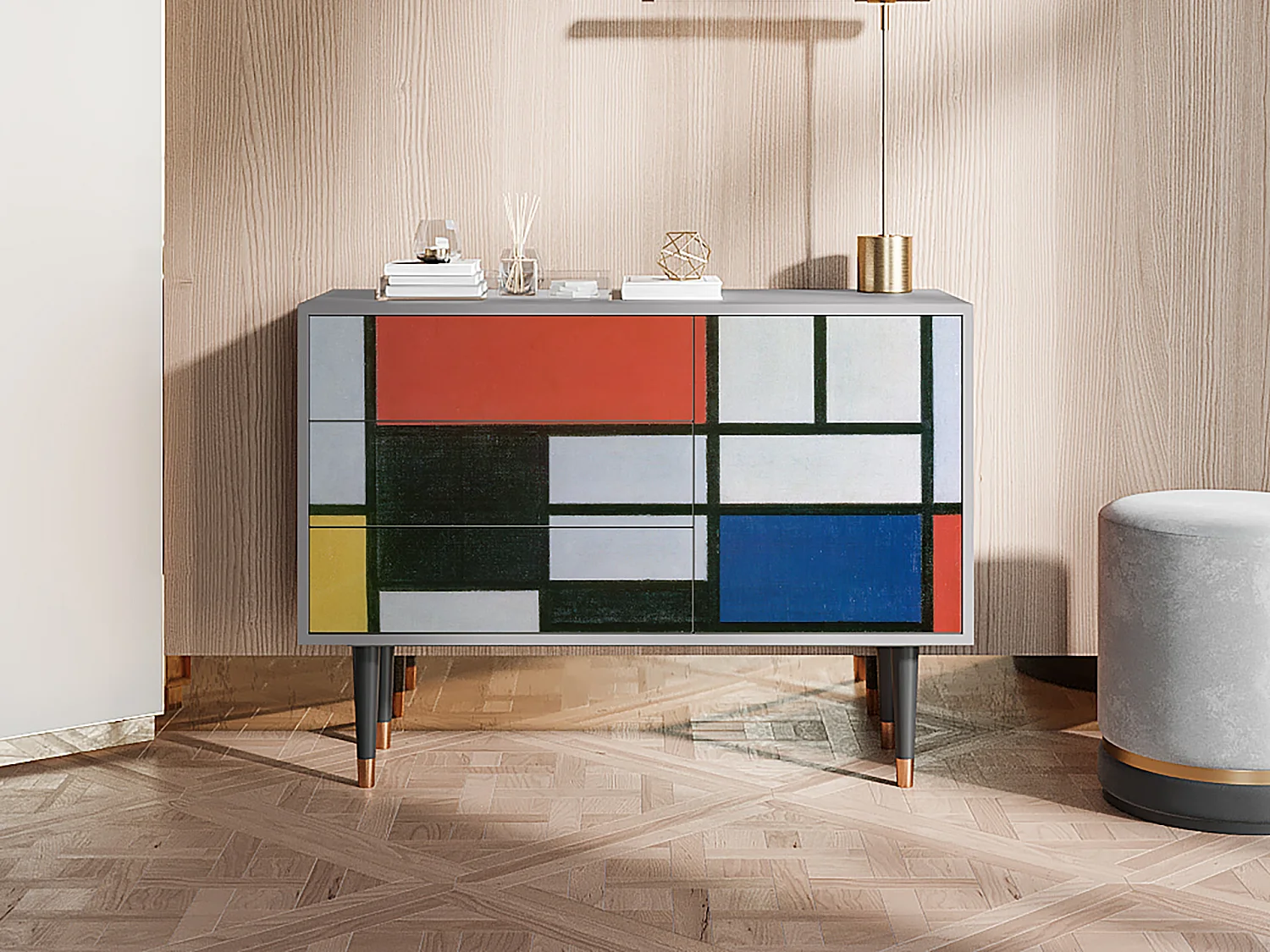 Buffet - 115х84х41 cm - S3 - Composition, Gris