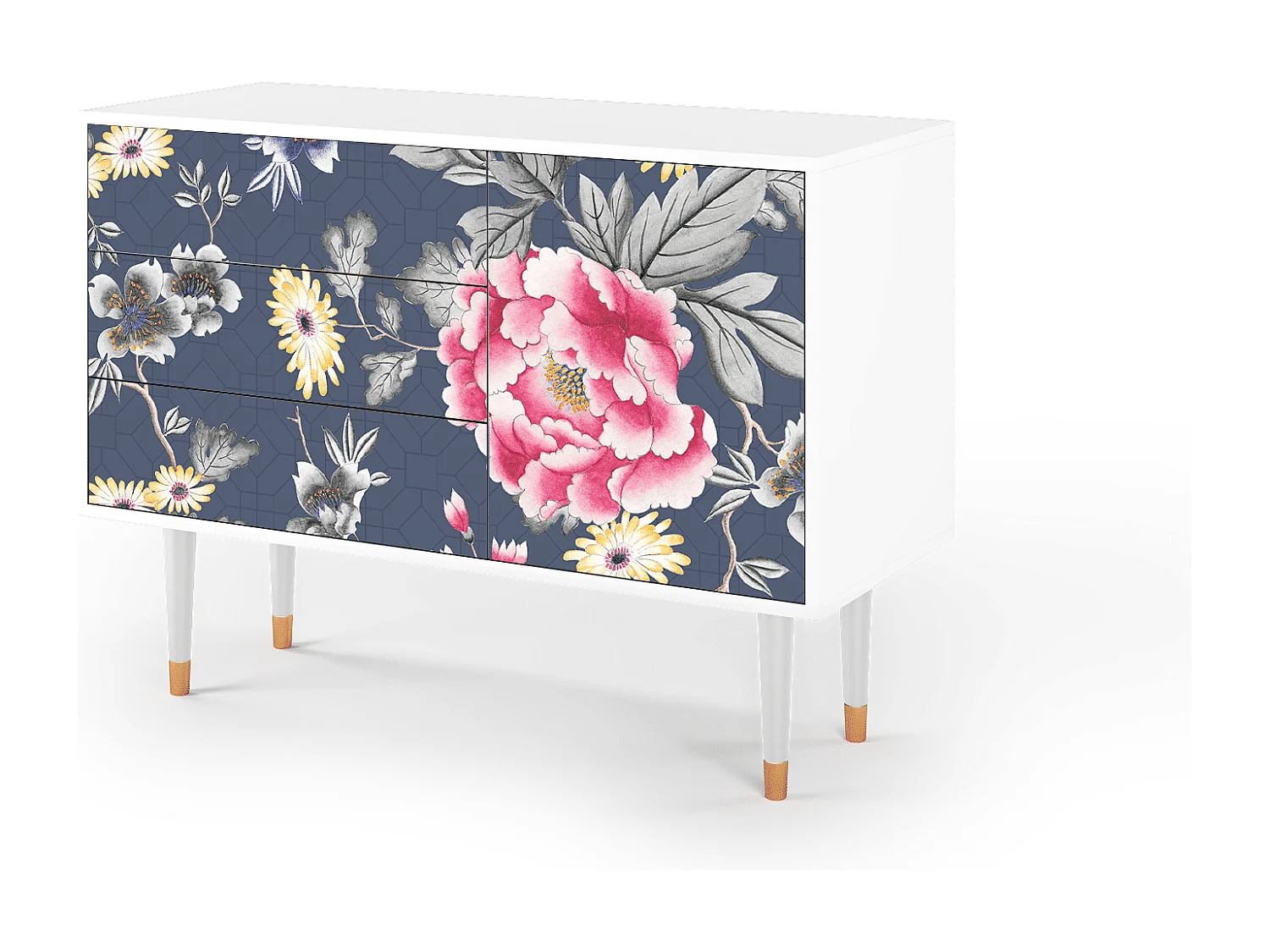 Credenza - 115х84х41 cm - S3 - Dark Flower Bed, Bianco
