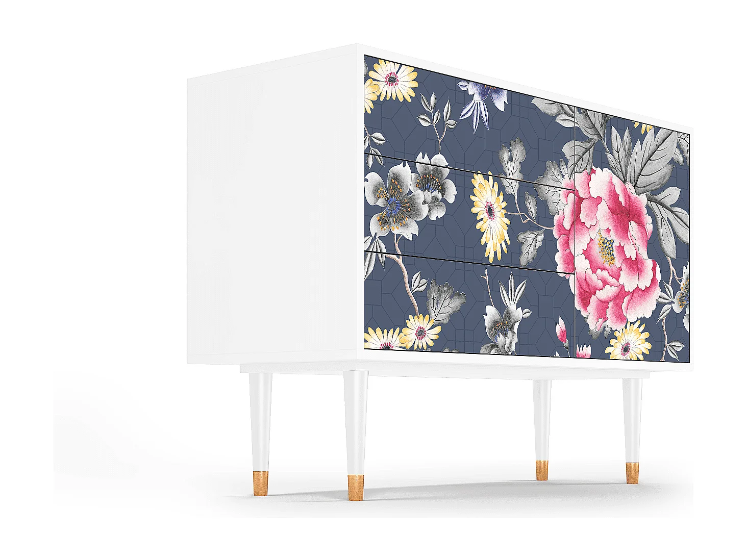 Credenza - 115х84х41 cm - S3 - Dark Flower Bed, Bianco