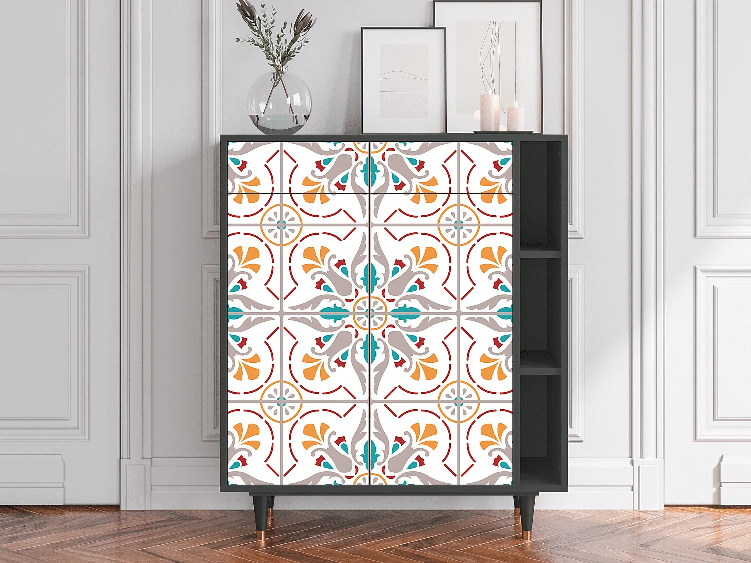 Dressoir - 96х110х41 cm - BS6 - Spring Ceramics, Antraciet