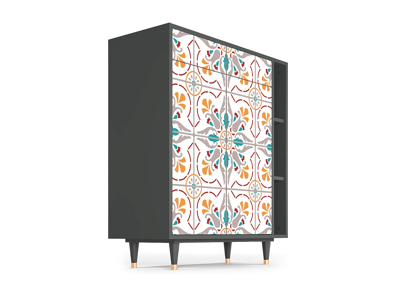 Dressoir - 96х110х41 cm - BS6 - Spring Ceramics, Antraciet