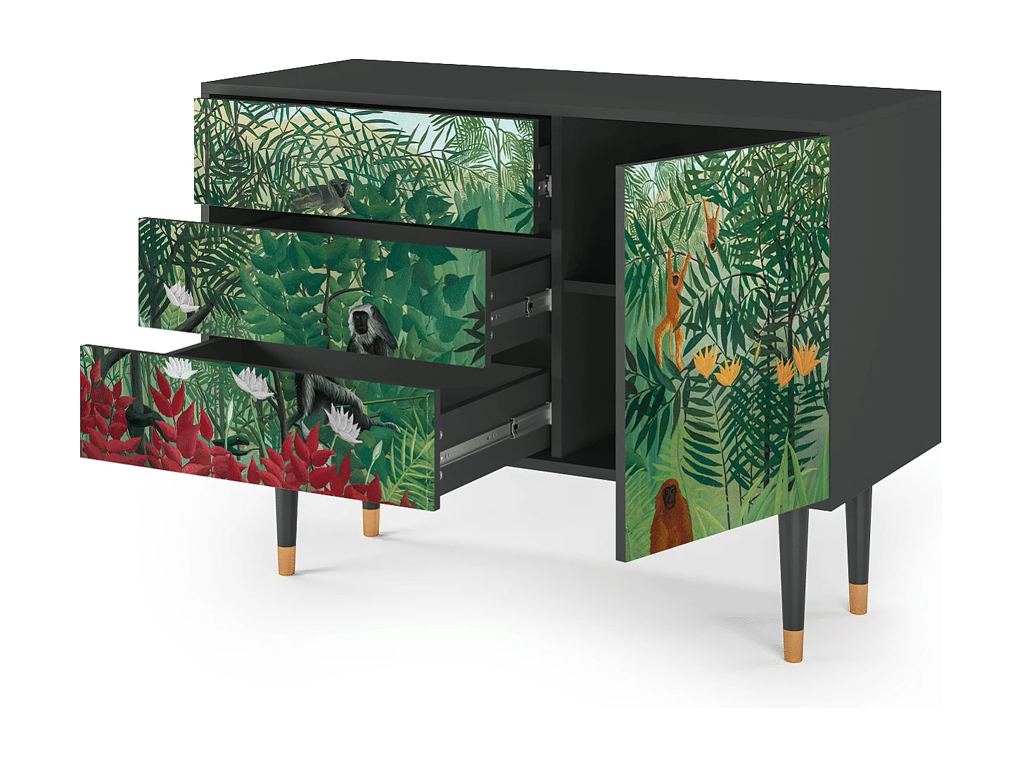 Buffet - 115х84х41 cm - S3 - Jungles in Paris, Anthracite