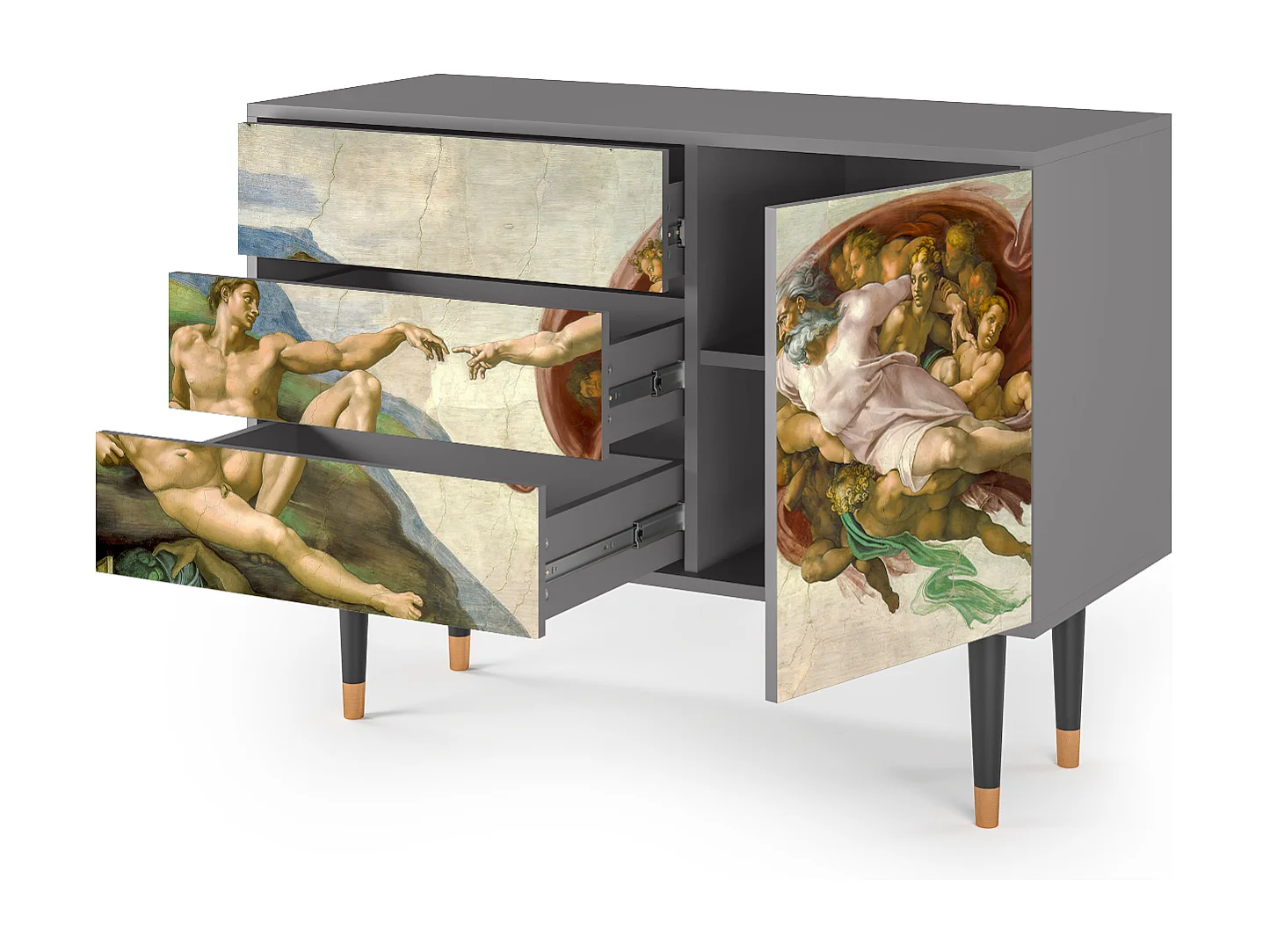 Credenza - 115х84х41 cm - S3 - Versailles, Grigio