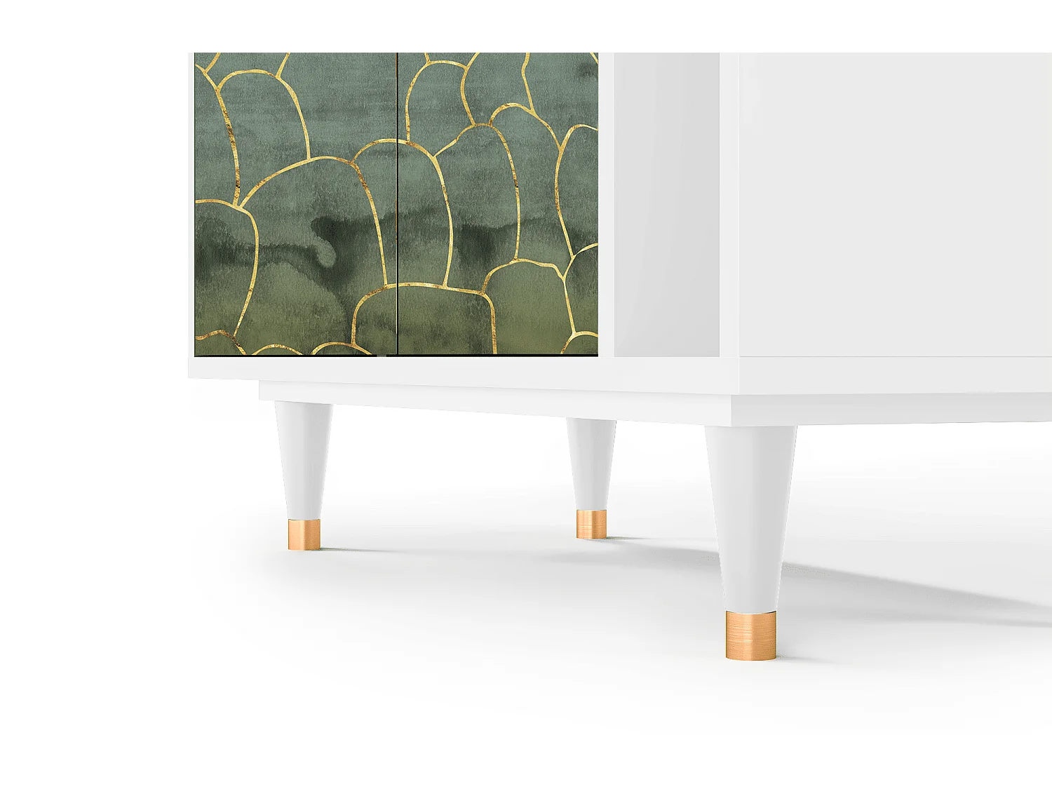 Kredens - 96х110х41 cm - BS6 - Magnificent Water Lily, Biały