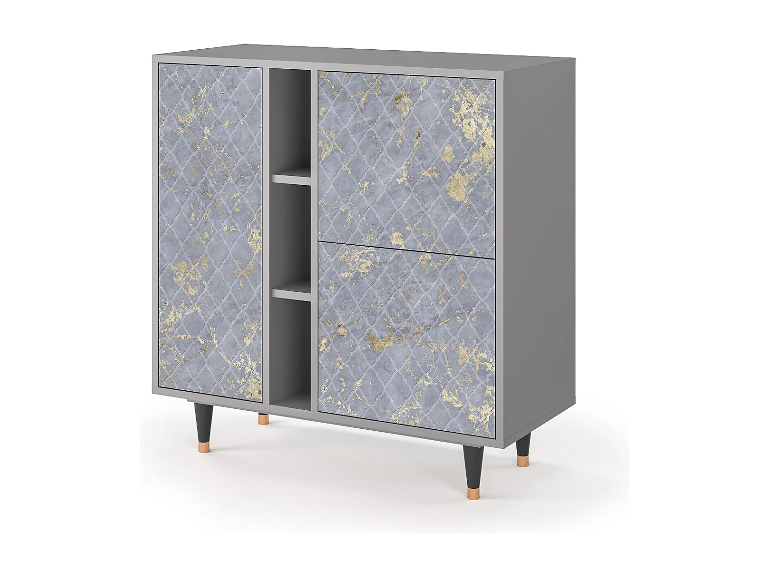 Aparador - 94х96х41 cm - BS5 - Golden Smoke, Cinza