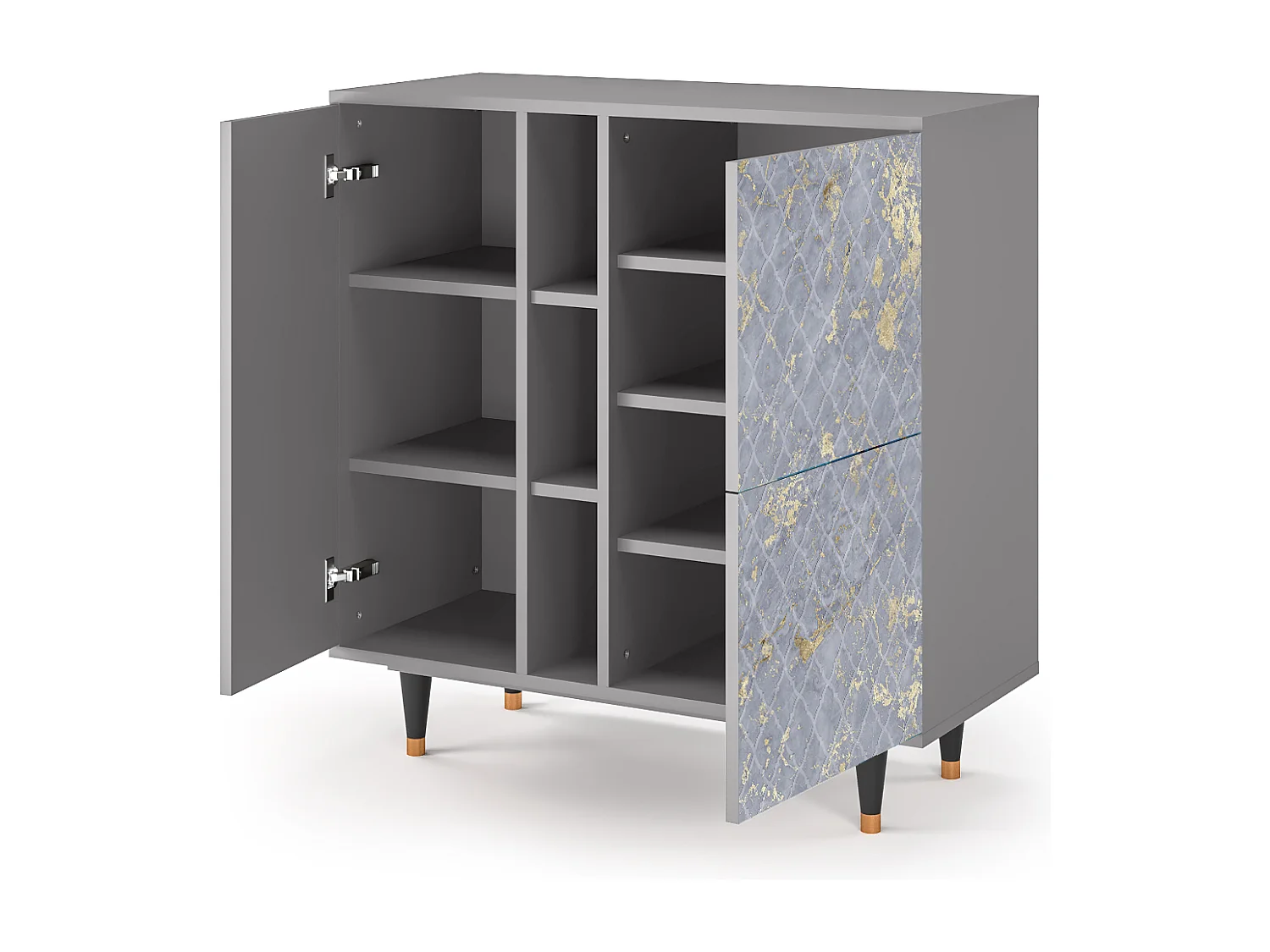 Aparador - 94х96х41 cm - BS5 - Golden Smoke, Cinza