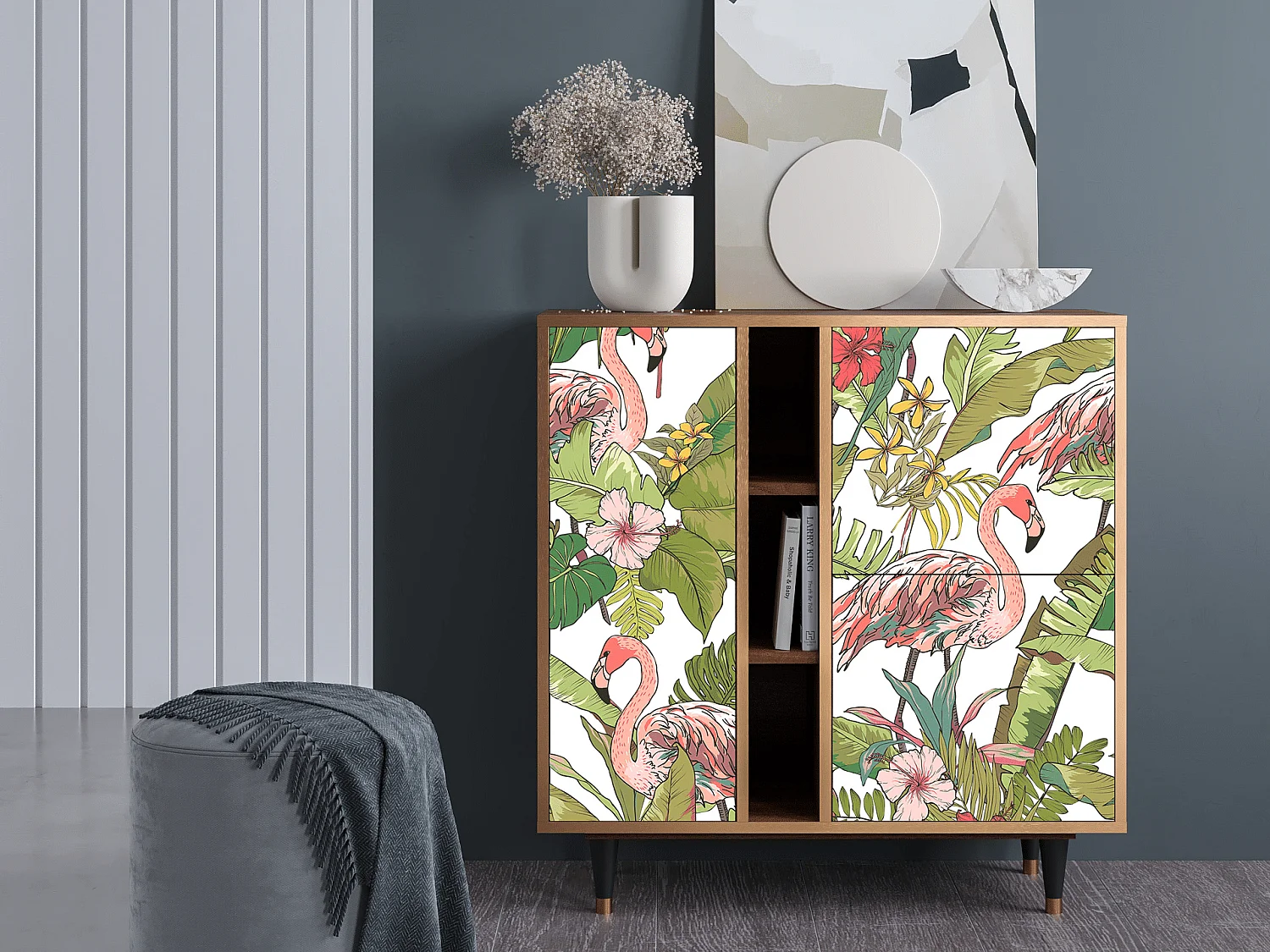 Buffet - 94х96х41 cm - BS5 - Sweet Flamingo, Noyer