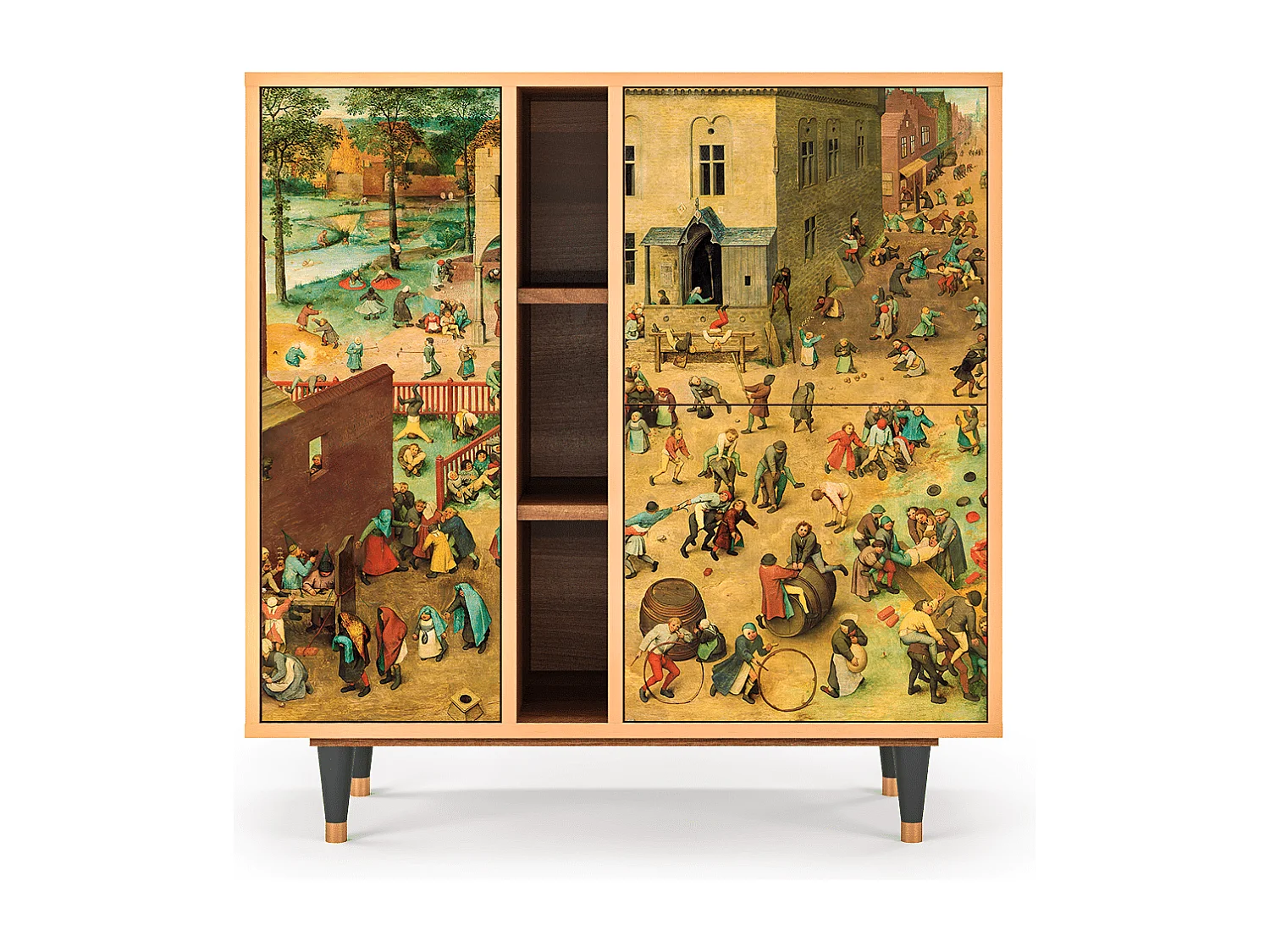 Kredens - 94х96х41 cm - BS5 - Children Games, Orzech