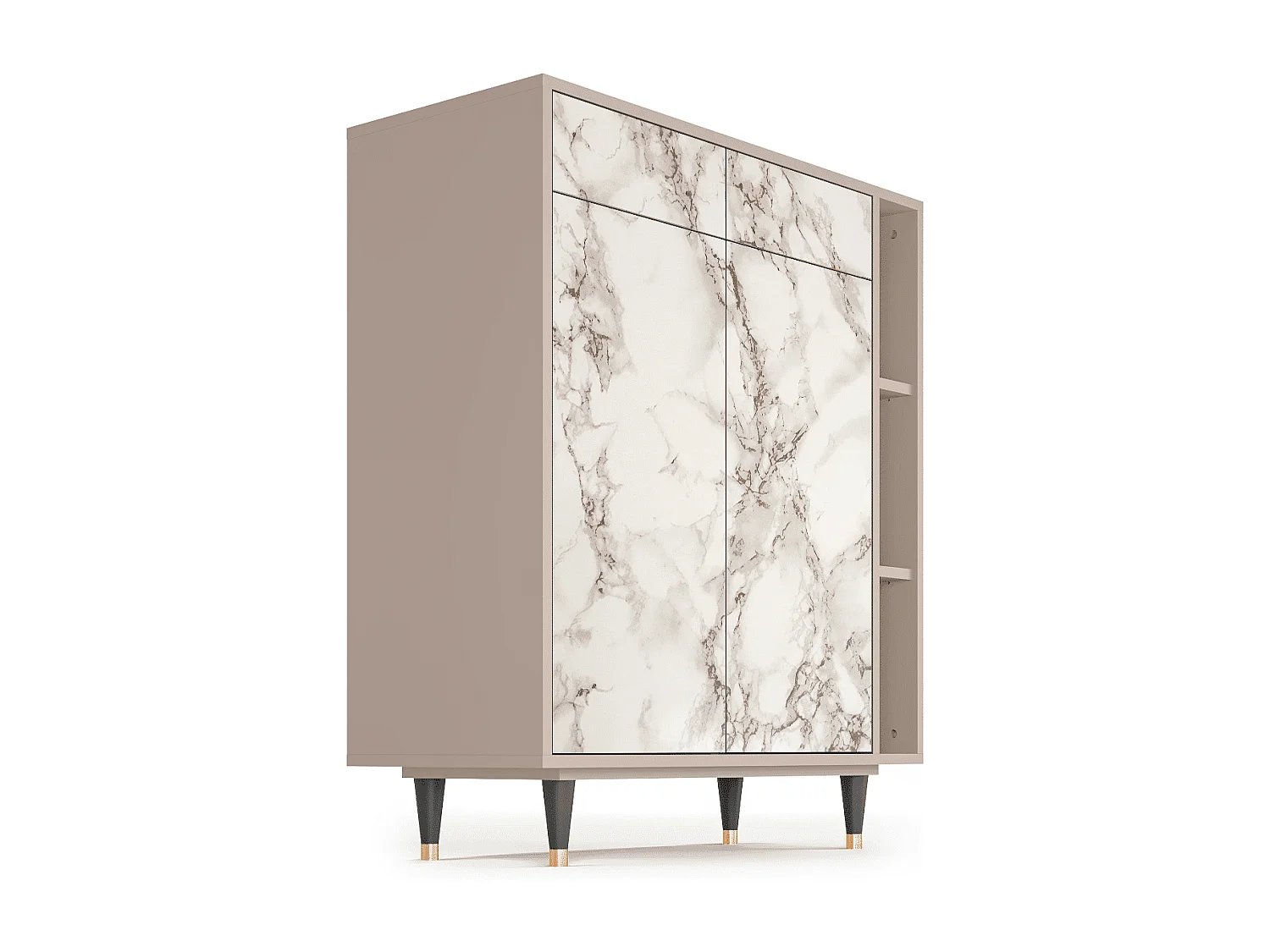 Kredens - 96х110х41 cm - BS6 - Milk Marble, Latte