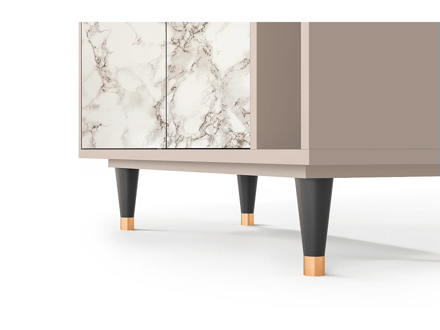 Kredens - 96х110х41 cm - BS6 - Milk Marble, Latte