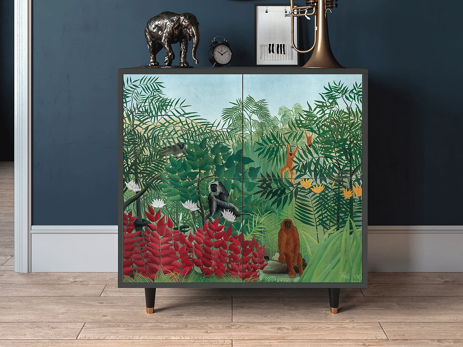 Sideboard - 94x96x48 cm - BS3 - Jungles in Paris, Anthrazit